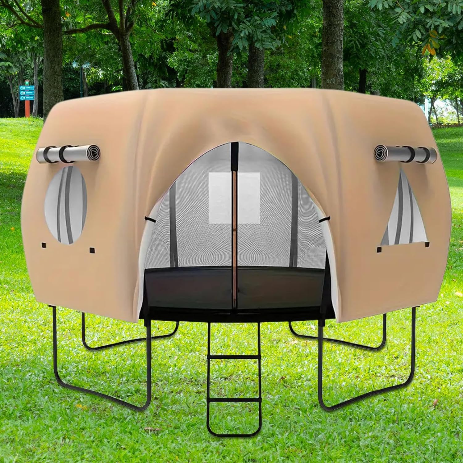 トランポリン テント | 屋外用 UVカット カバー - 屋外日よけキャノピーテント4.3メートルトランポリン用裏庭遊び場