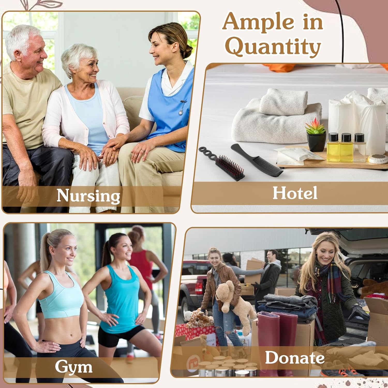 60 Pieces Hair Brush and Comb Set Bulk, Individually Wrapped Lightweight for Travel, Hotel, Homeless Shelter, and Charity Supplies, Black - Image 7