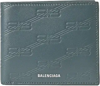 [バレンシアガ] 2つ折り財布 SIGNATURE FOLDED WALLET 721940 210JS 4724 ネイビー 紺 [並行輸入品]
