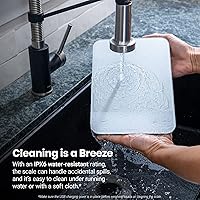 Vista 5 de Etekcity - Báscula de cocina digital de 22 lb, pesa gramos y onzas - Herramienta recargable e impermeable para pérdida de peso, cocina, repostería