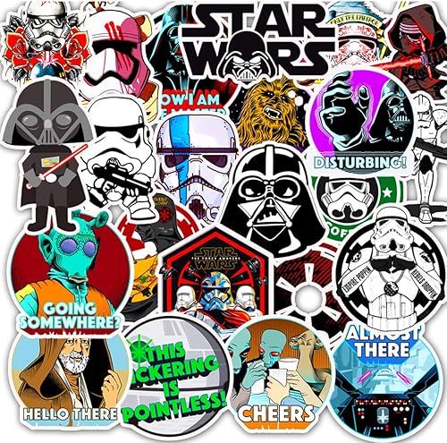 Miniatura 3 de Calcomanías para fanáticos del cine de Star Wars para laptop, botella de agua, equipaje, snowboard, bicicleta, patineta, calcomanía para niños,