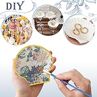 Vista 5 de Halloscume Juego de 12 Conchas de Vieira para Manualidades de 4''-5'' Conchas Grandes Naturales Blancas con 24 Piezas de Servilletas de Papel