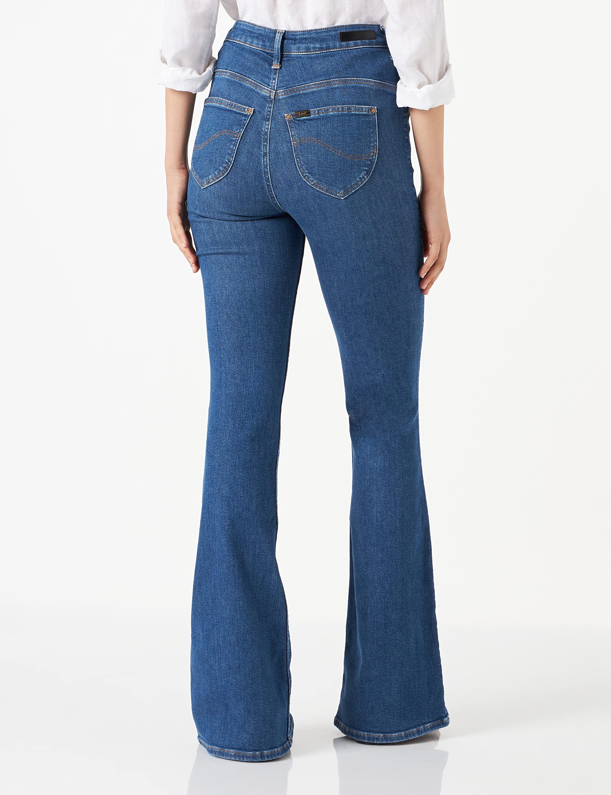 Lee - Jeans Donna - vestibilità Svasata a Vita Molto Alta - Flare Bo - Jackson Worn