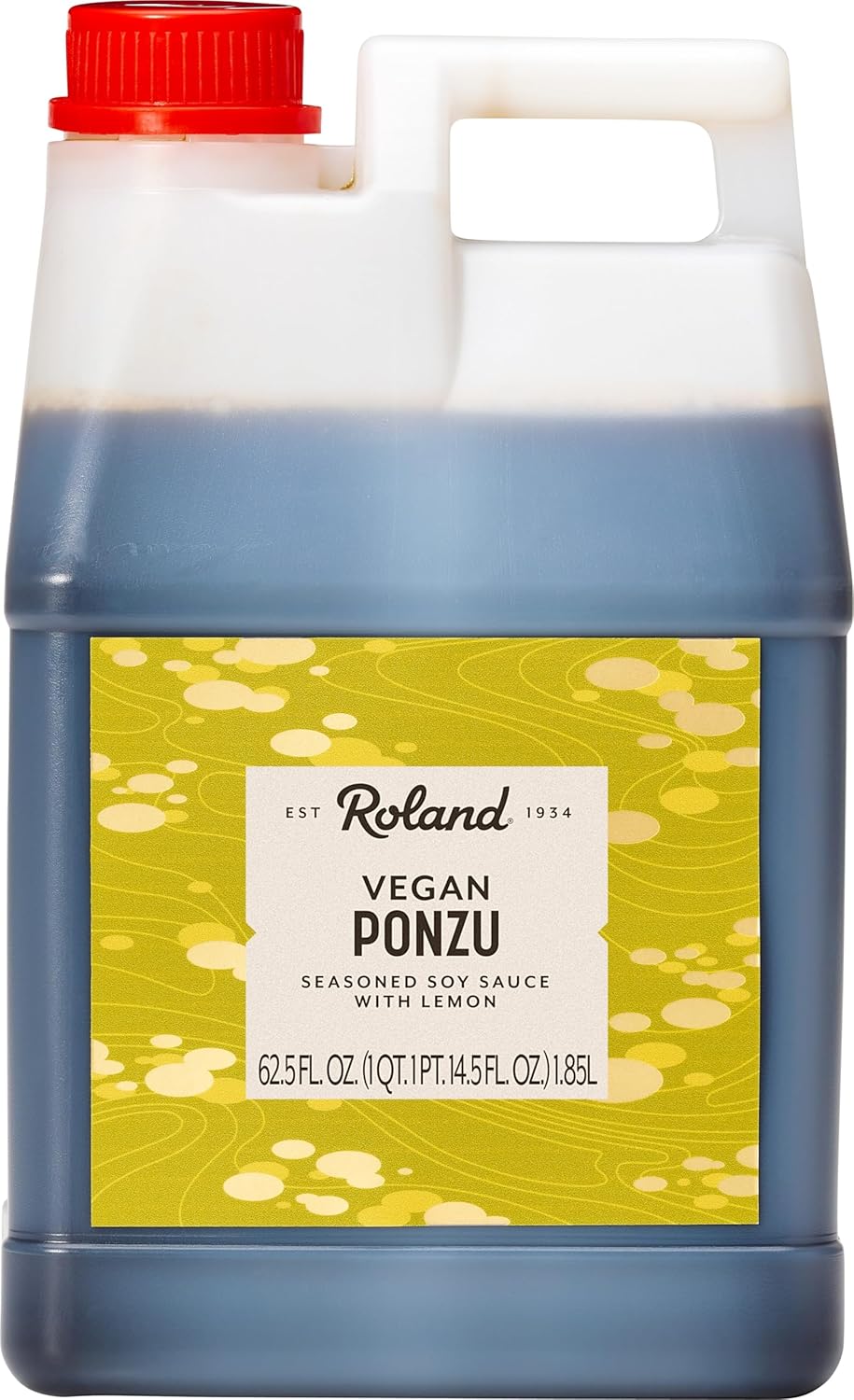 Roland Foods Vegan Ponzu Seasoned Soy Sauce With Lemon, Specialty Imported Food, 62.5 Ounce Bottle, Pack of 2