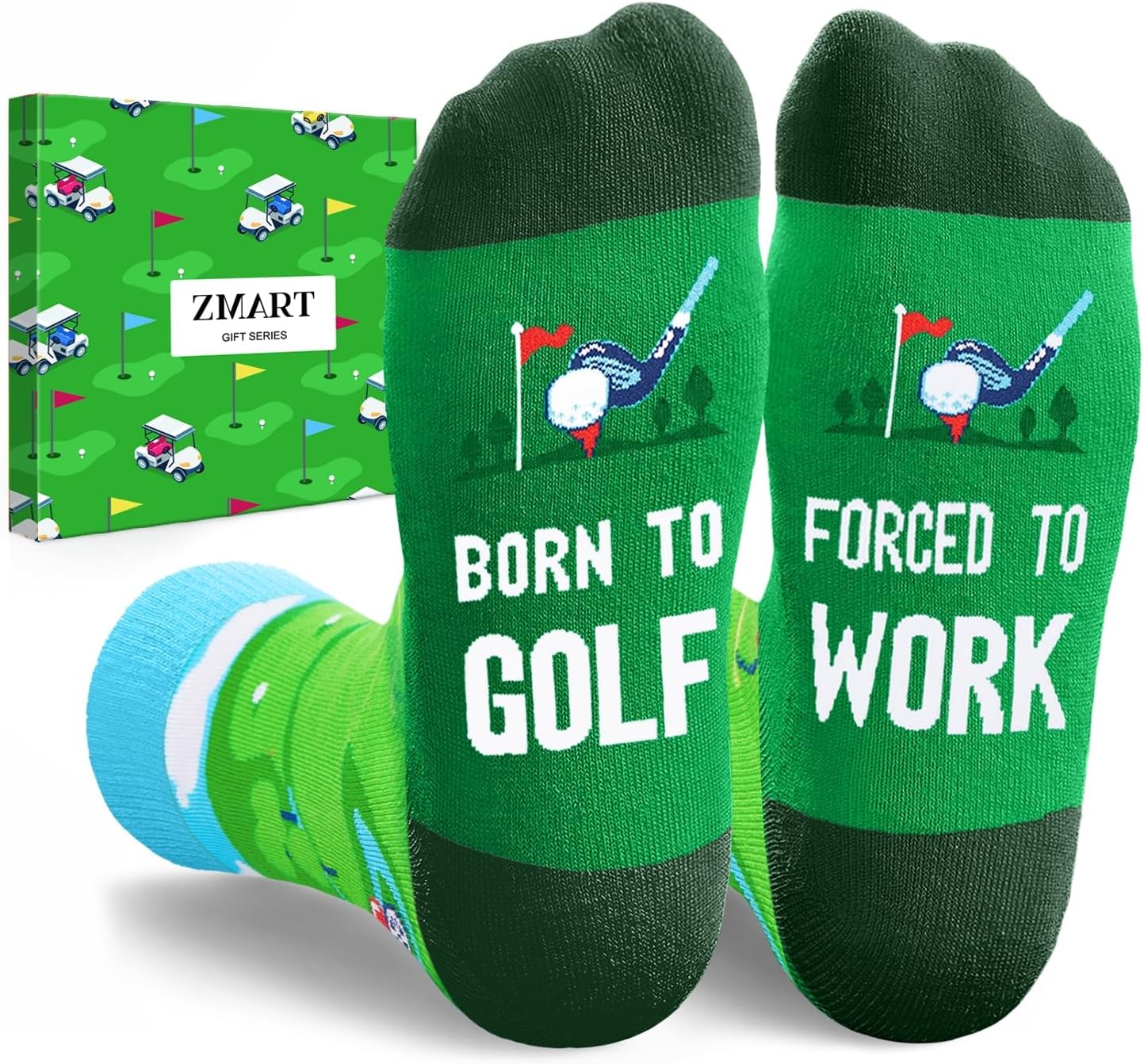 Zmart Funny Socks for Men Women - Outdoorsman Gifts for Surfer Camper Golfing Fishing Lovers