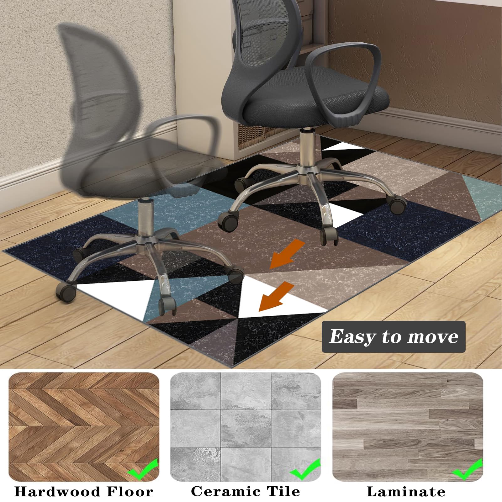 Tapis pour Chaise de Bureau, 200 x 300 cm Chairmat Tapis Protecteur de Sol pour fauteuils de Gaming, Tapis Chaise Gaming, Tapis de Chaise Polyvalent pour la Maison, Tapis Gaming Sol pour Sols Durs