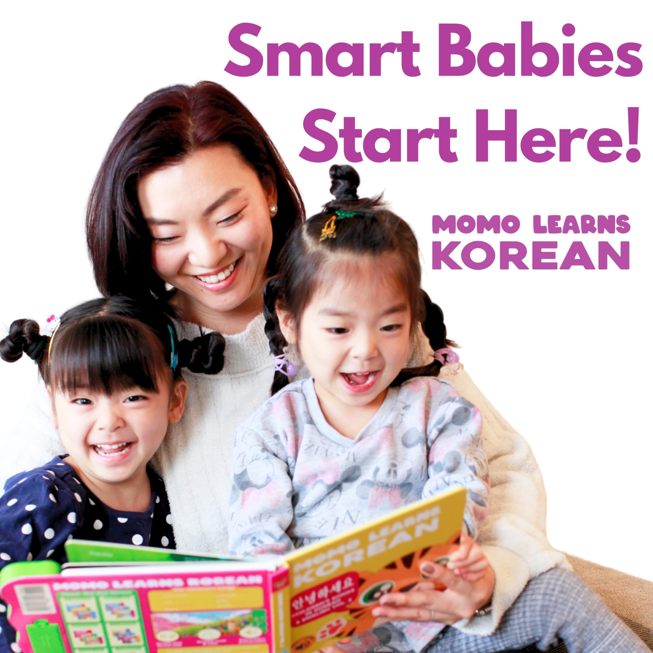 Koreanisches Babybuch für Kinder, Momo Learns Korean Vol. 3, zweisprachige koreanische Babybücher für Babys und Kleinkinder, Kinderbrettbuch mit Hangul-Alphabet, ersten Wörtern, Lernkarten und Liedern