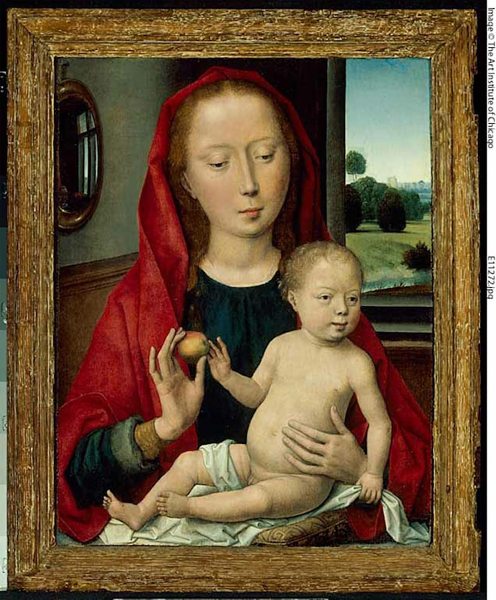 ARTXLXXBN Famous Art Print Poster Vintage Wall Art Virgin and Child by Hans Memling Canvas Art Poster for Home Decor 60x90cm