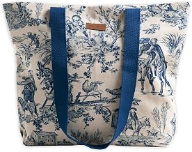 Maison d' Hermine 100% Cotton Canvas Tote Bag Reusable Shoulder Grocery Bag | Perfect Gifts for Women Men Work Beach Travel Shopping Lunch Spring Summer