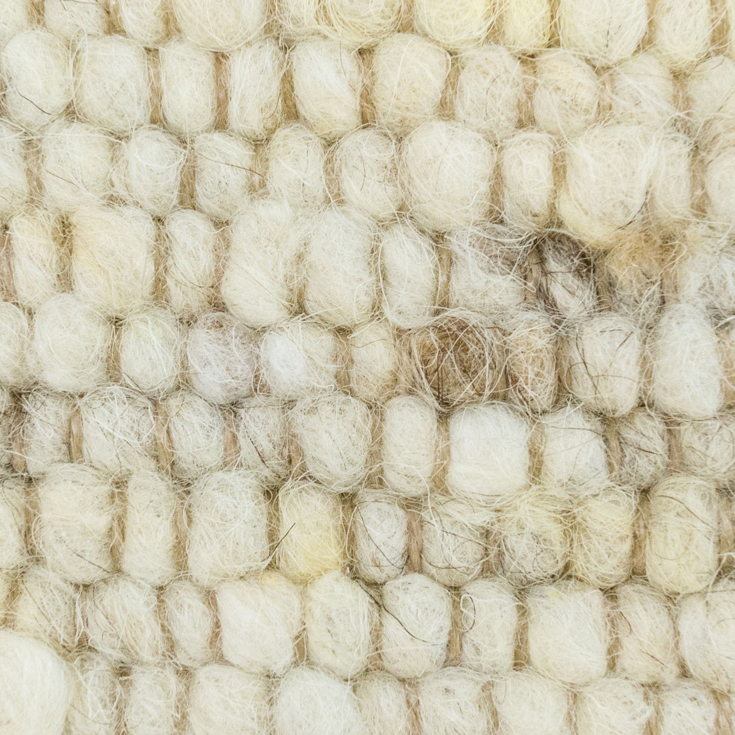 TacaHome Wollteppich Natur Handweb Teppich I Reine Schur-Wolle im Skandinavischen Design I Wohnzimmer Schlafzimmer Esszimmer Kinderzimer Büro | 70 x 130 cm Beige Meliert