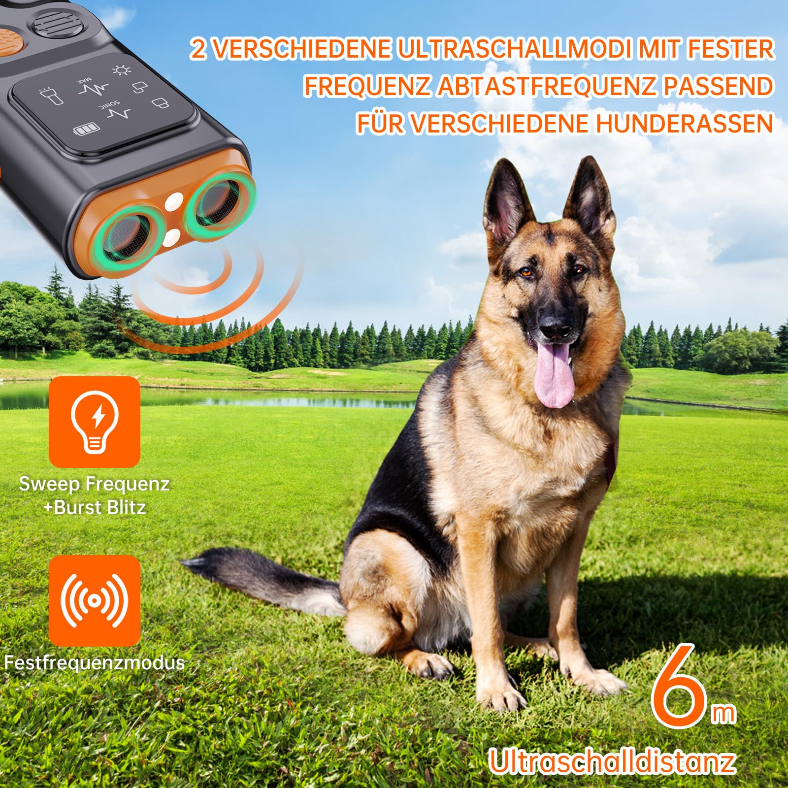 BarkGuard - Bark Guard Anti Barking Device for Dogs, Antibell für Hunde, 2024 Neues Hundebellen Abschreckungsgerät mit HD Display und LED Taschenlampe, Hundetrainings Geräte Verhaltenshilfen (2PCS)