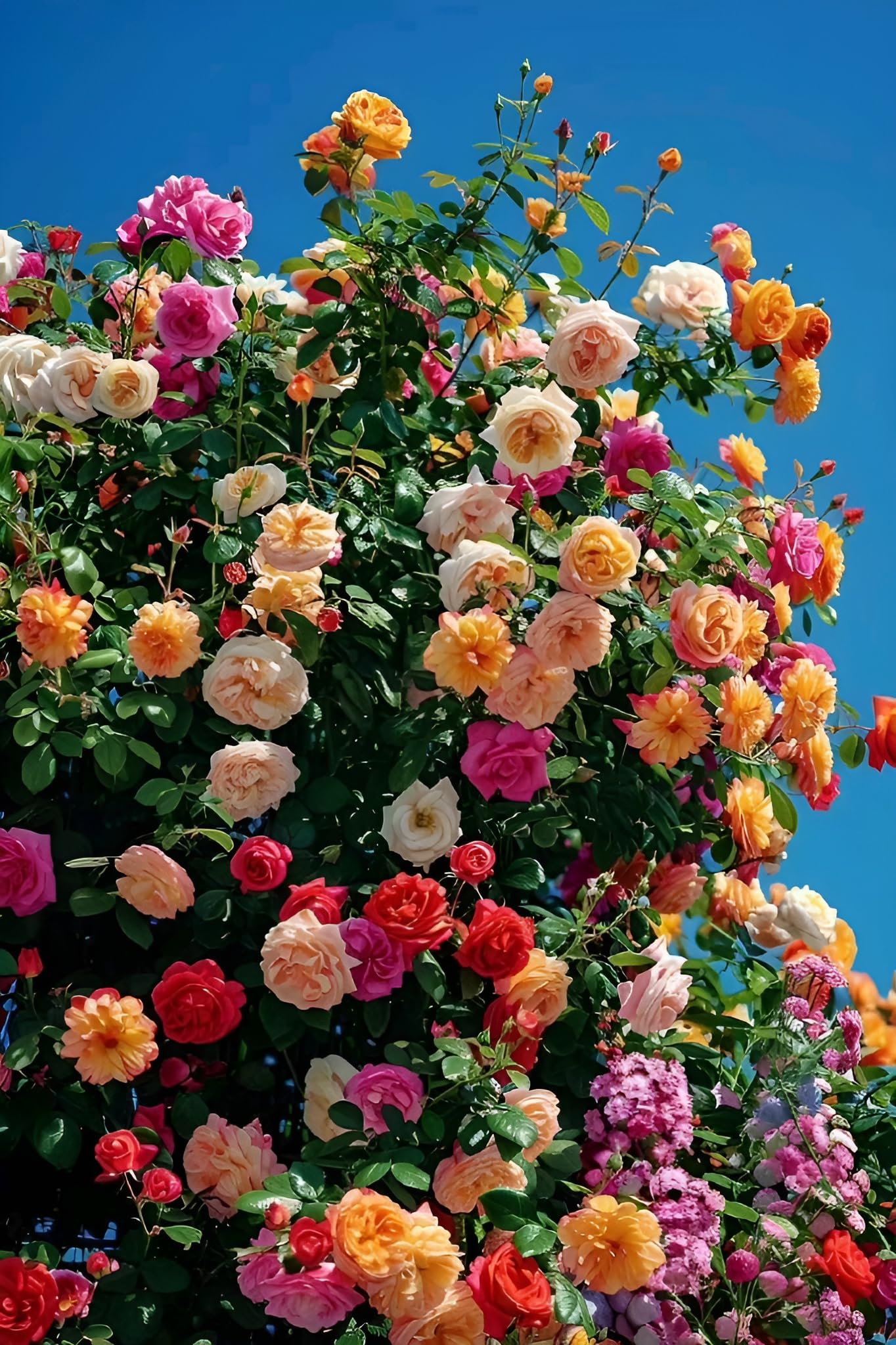 Climbing Rose Plant Seeds – Premium Mixed Colour Hybrid | All Season Everbloom Flowers for Wall & Trellis Gardening||80+ SEEDS