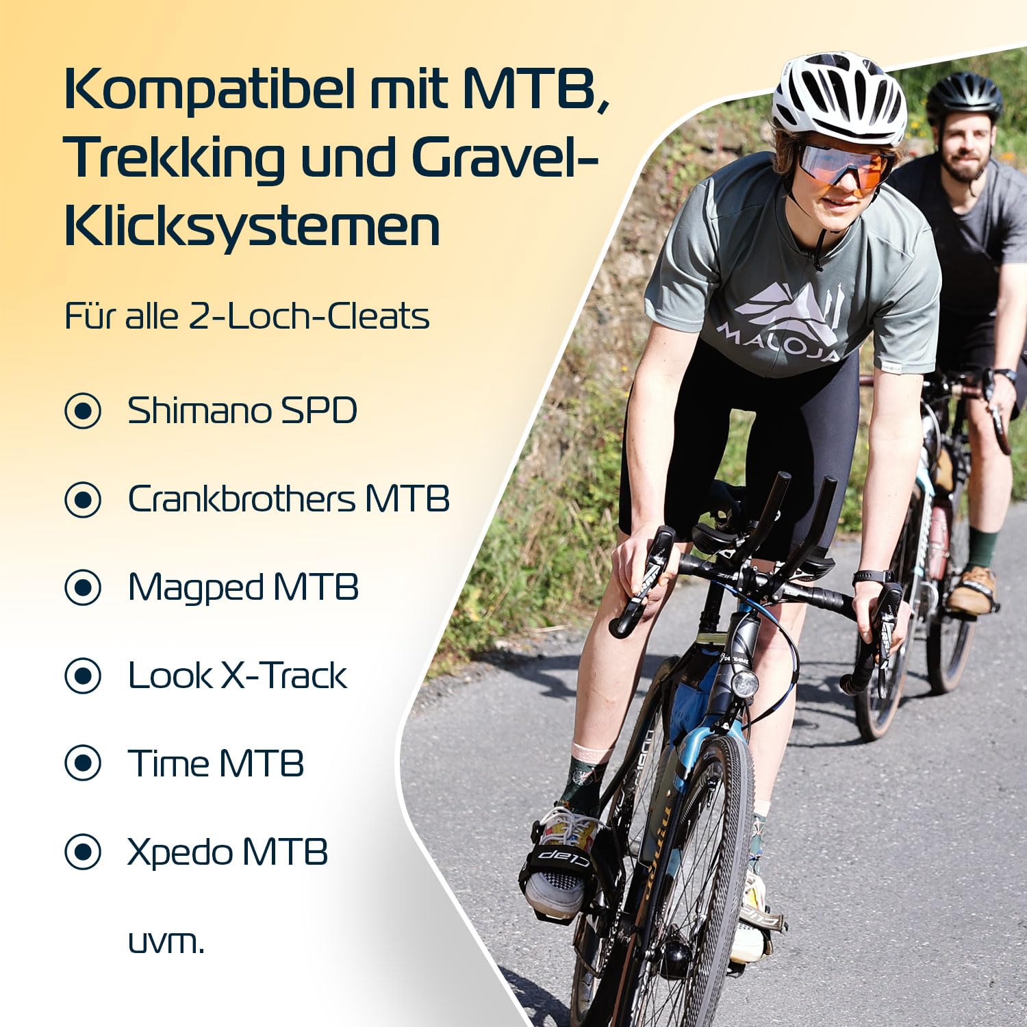 ClipClap Adattatore Clix EXPLORE nero | alternativa per scarpe a scatto per Gravel, MTB, trekking, accessori per bicicletta | compatibile con Shimano SPD Cleats | per pedali a scatto e pedali SPD |
