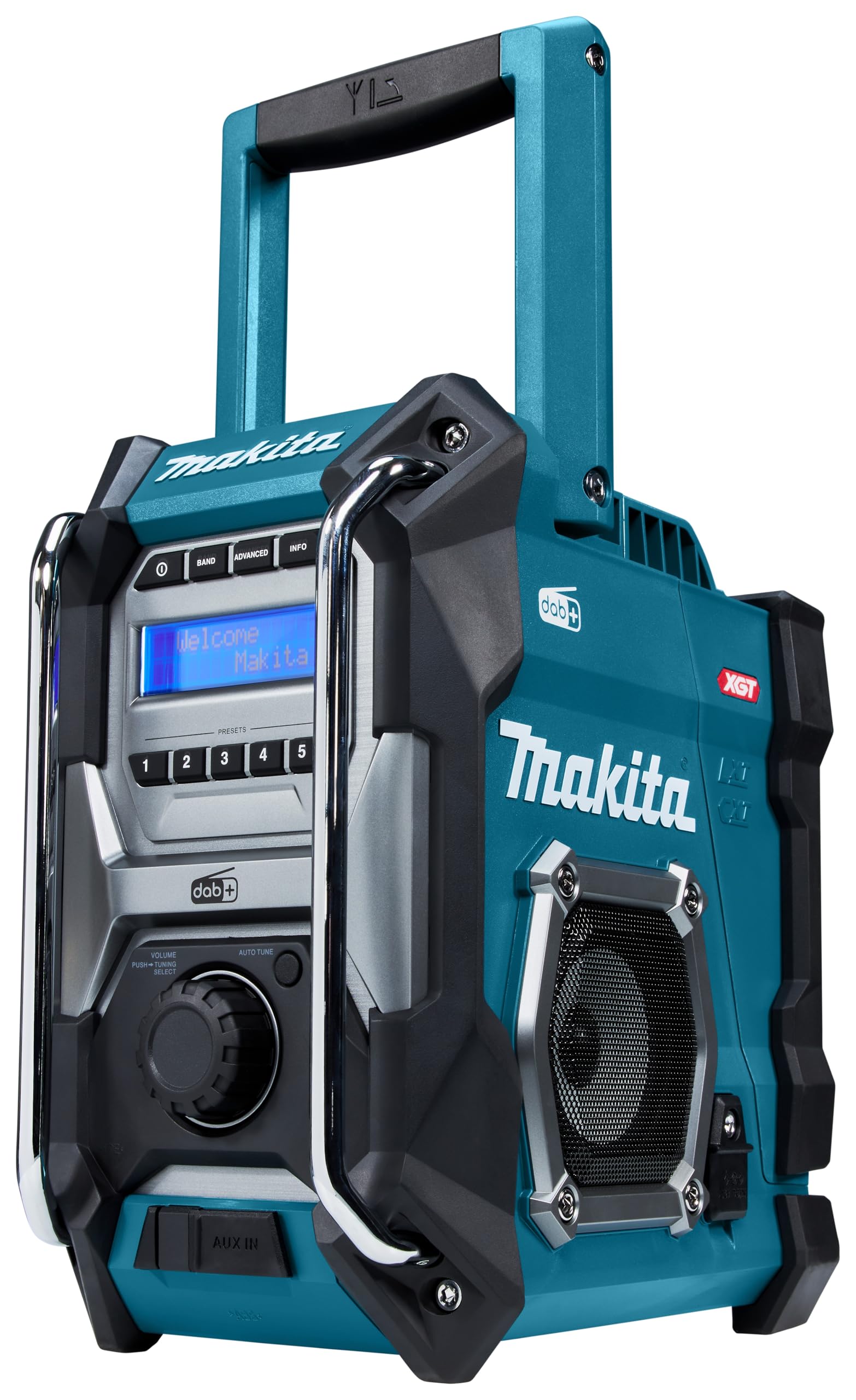 Makita MR003GZ Akku-Baustellenradio Auxiliary Schwarz, Türkis
