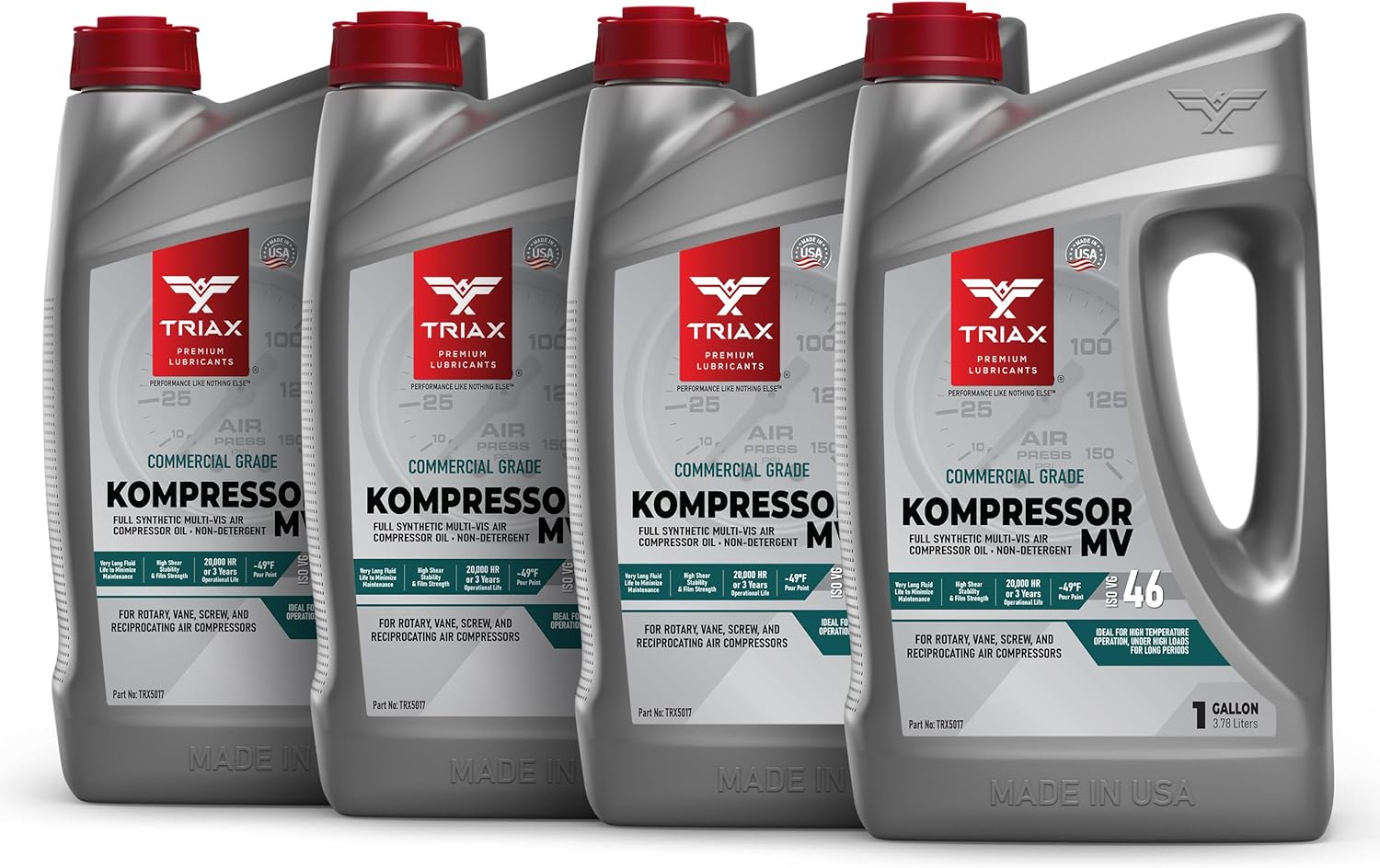 TRIAX Kompressor MV 46 / SAE 20 - Full Synthetic Air Compressor Oil 4 gal