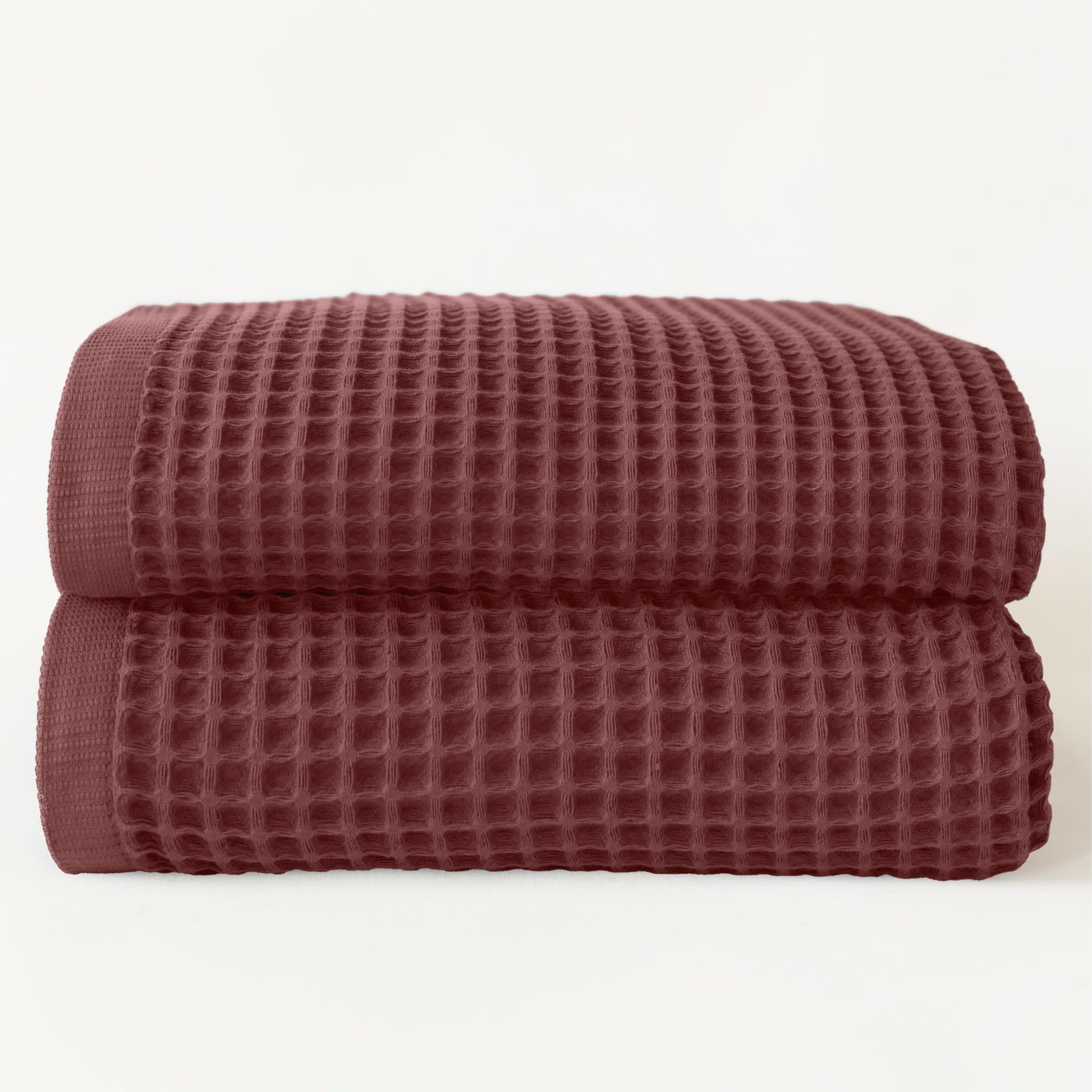 Viva Maison Premium Waffle Bath Towels Pack of 2 Extra Large 35x71 inch - 100% Turkish Cotton, Waffle Weave, Quick Dry, Lint Free, Oversized, Thin