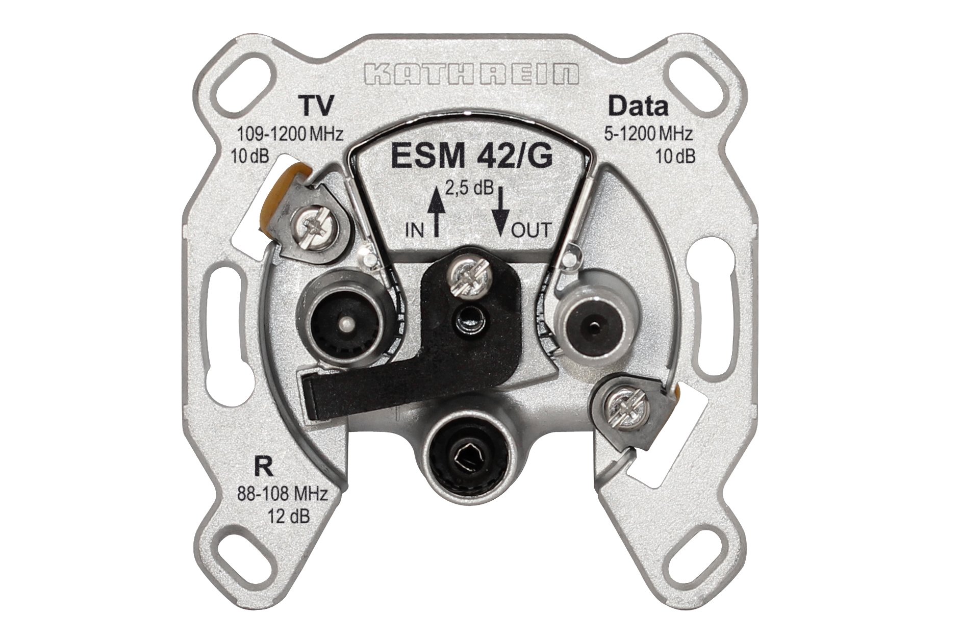 Kathrein ESM 42/G TV + Radio Metallisch Steckdose - Steckdosen (TV + Radio, Metallisch, Metall)