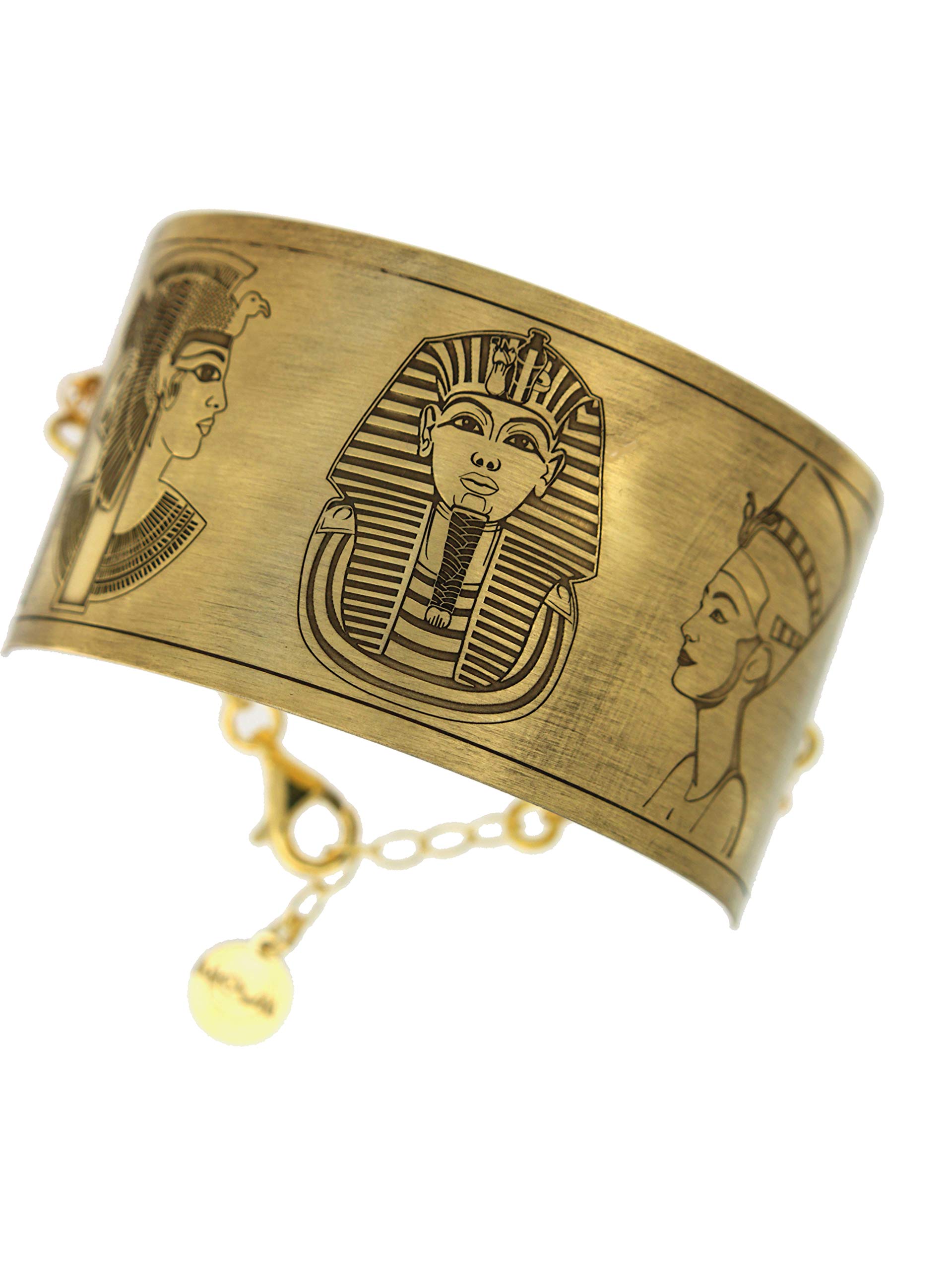 Bracciale Faraoni in argento placcato oro effetto invecchiato