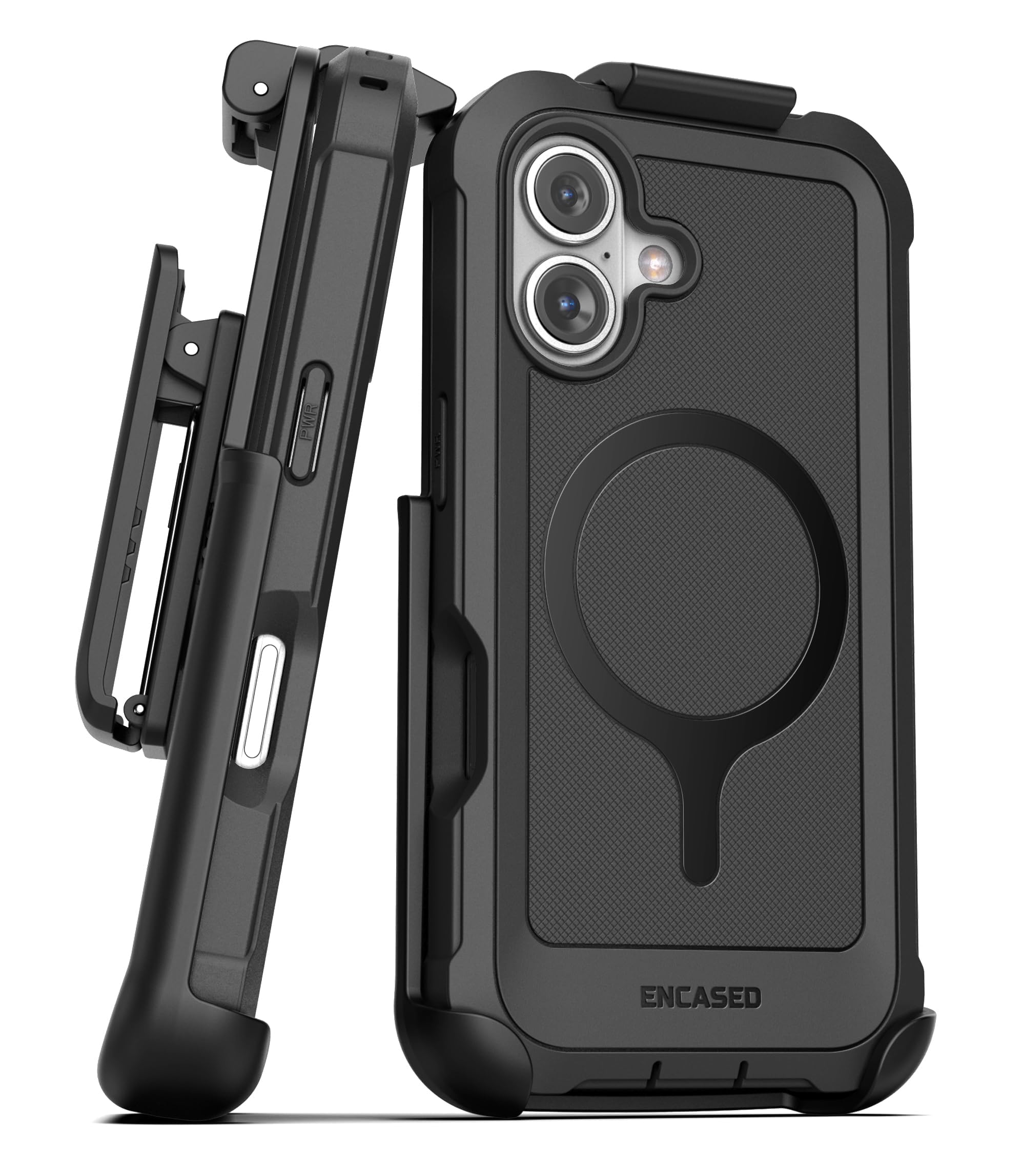 iPhone 14 Slimshield Case in Blue with Belt Clip Holster - MagSafe Compatible