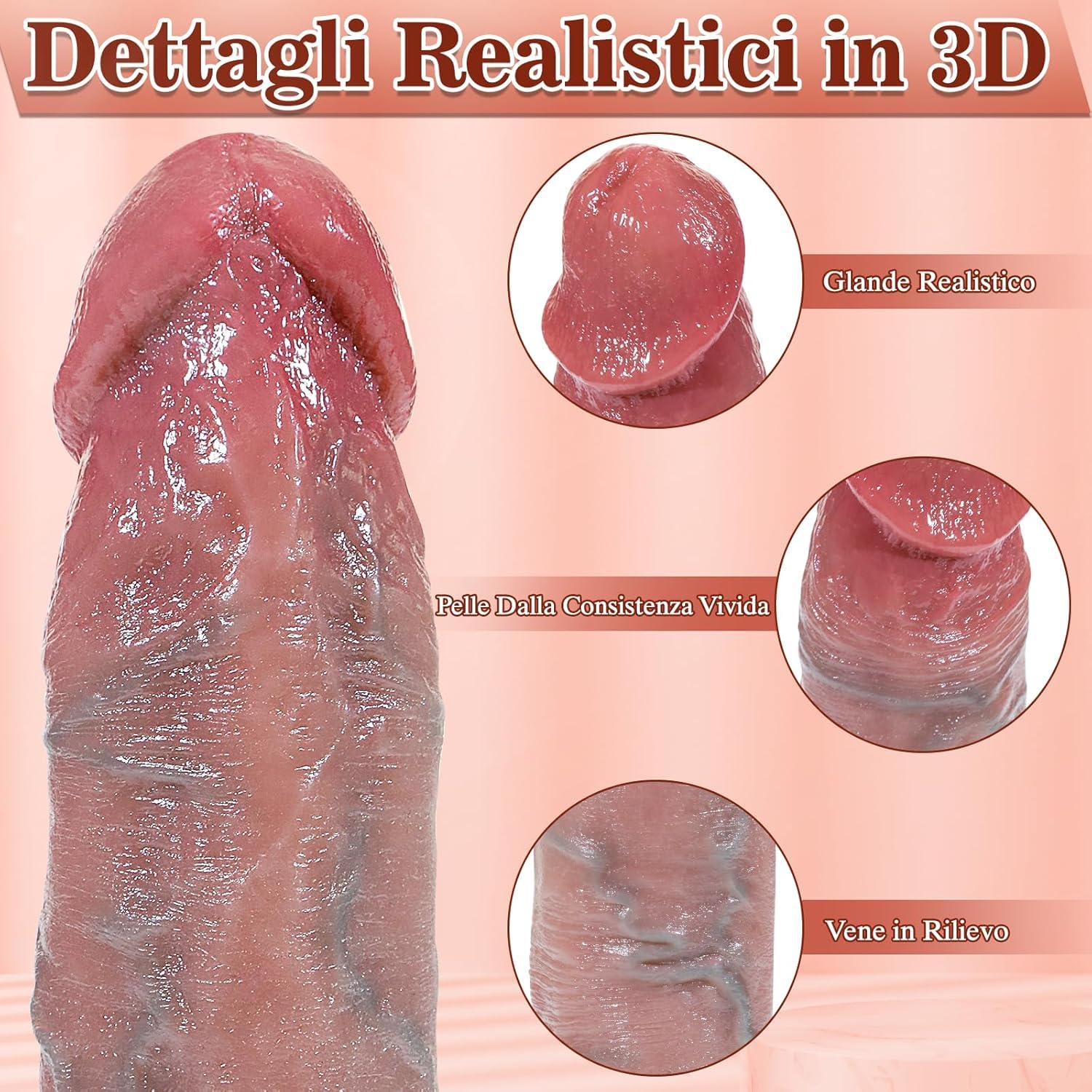 Dildo Grandi Fallo Realistico Sexytoysys Donna - Vibratoreper Donna Professionale Sex Toys Plug Vibratore Anale per Uomo Coppia, Sexy Toy Sessuali Giochi Erotiici Pene con Riscaldo Spinta Vibrazione