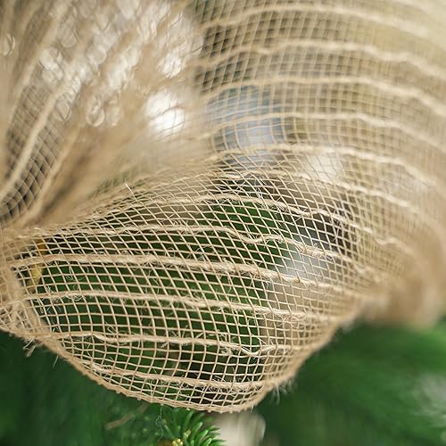 Miniatura 4 de MEEDEE Rollo de malla decorativa de 10 pulgadas de ancho de 30 pies de largo (yute natural)