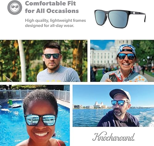 Miniatura 9 de Knockaround Fast Lanes and Fast Lanes Sport Polarized Lightweight Sunglasses for Men & Women - UV400 Protection - Running