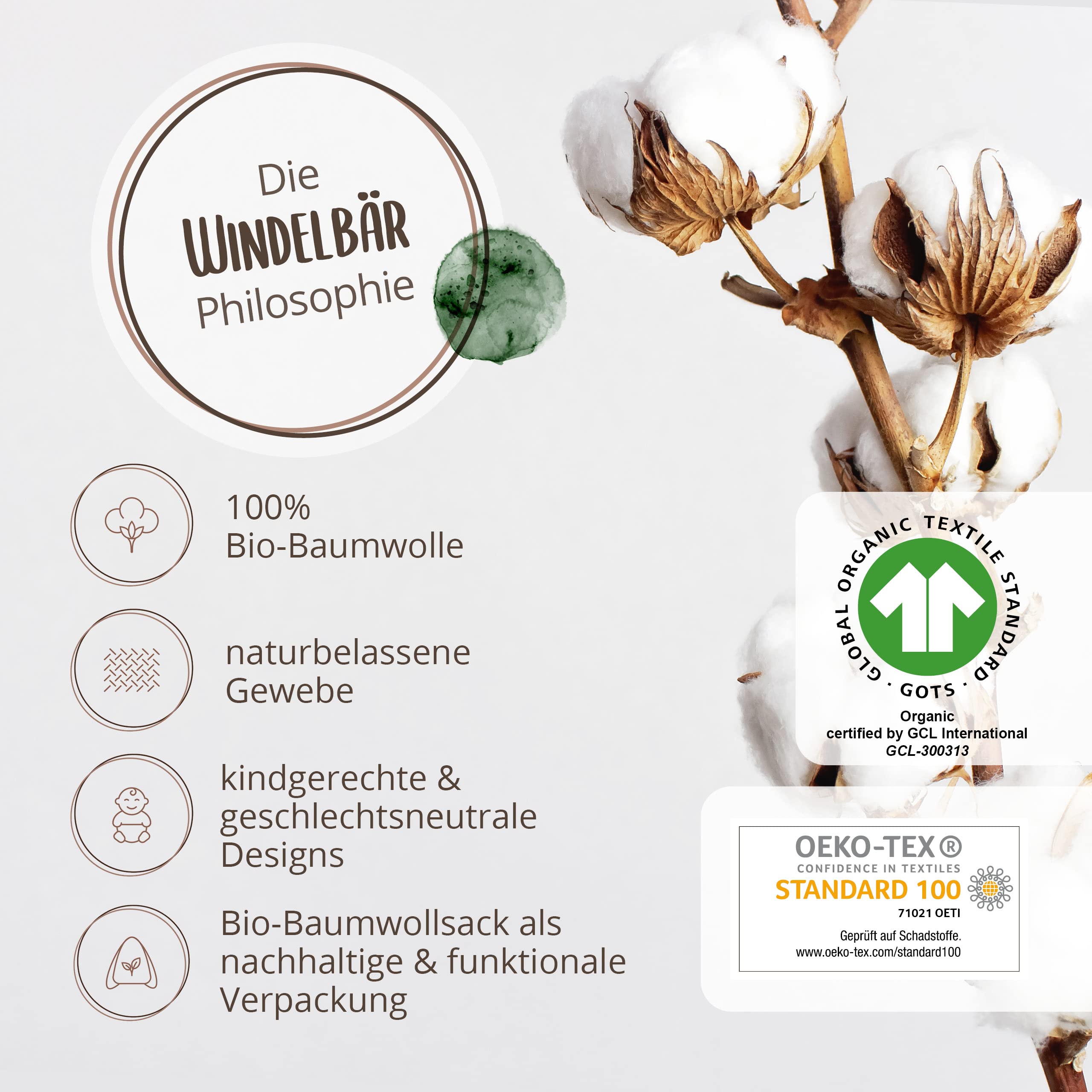 Manta para bebé de bosque, gruesa 75 x 100, hecha de 100% algodón orgánico, certificado GOTS & ÖKOTEX, 1 unidad