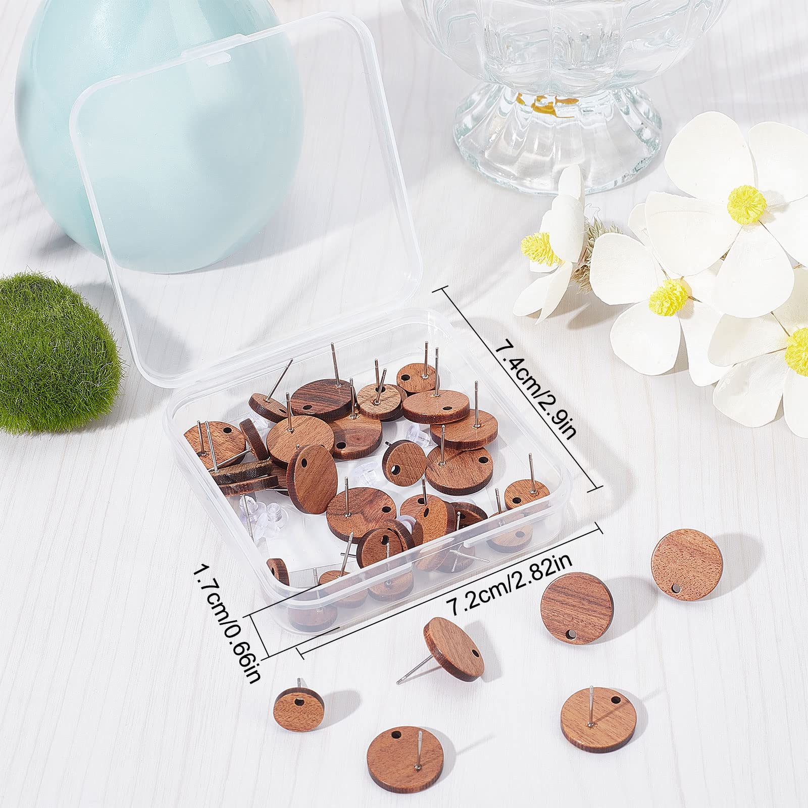 SUNNYCLUE 8 Paar Houten Oorbellen DIY Set - Boho Vintage Geometrische Houten Sieraden Maken Kit