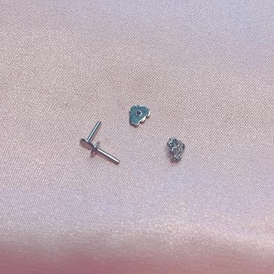 1 Pair G23 TItanium 16G Bee Top Internally Threaded Piercing Lip Stud Earring Labret Monroe Lip Ring Tragus Cartilage Eyebrows Earring Stud Bar Length 6mm/8mm/10mm/12mm/14mm