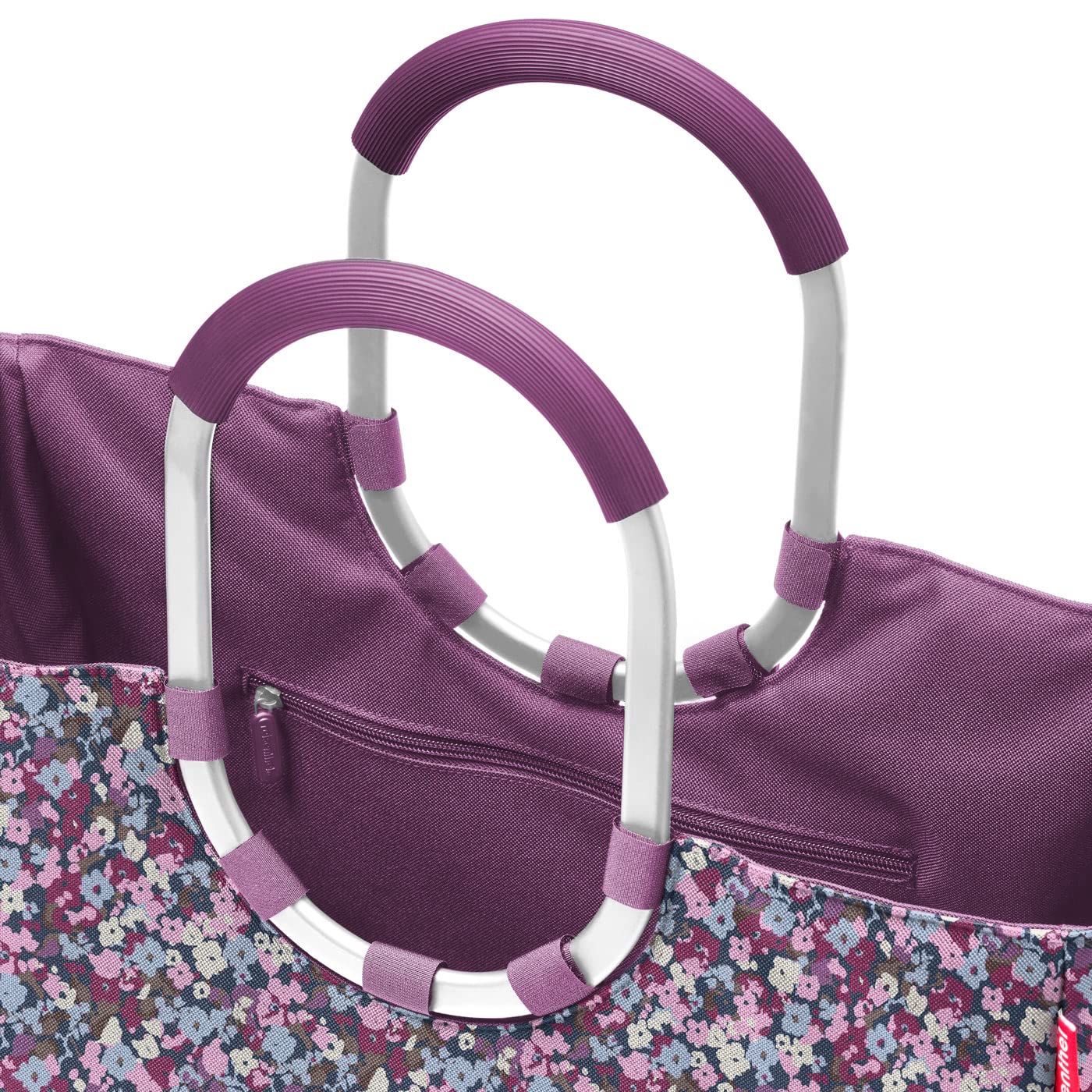 reisenthel loopshopper L Stabile Tasche mit praktischen Fächern aus recycelten PET-Flaschen Charmantes und wasserabweisendes Design, Farbe:viola mauve