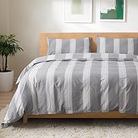 Vista 22 de TOCOMOA Juego de funda de edredón a cuadros de búfalo 100% algodón lavado, tacto súper suave y cómodo, juego de funda de edredón de 2 piezas