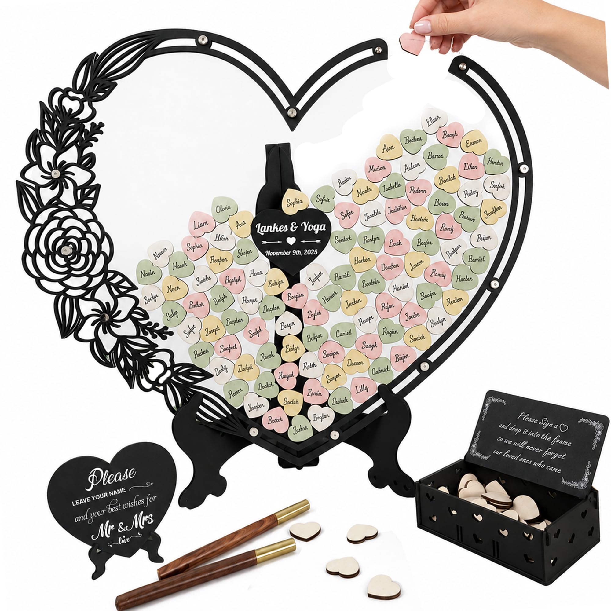 Amazon.com: Personalized Wedding Guest Book Alternative - Heart