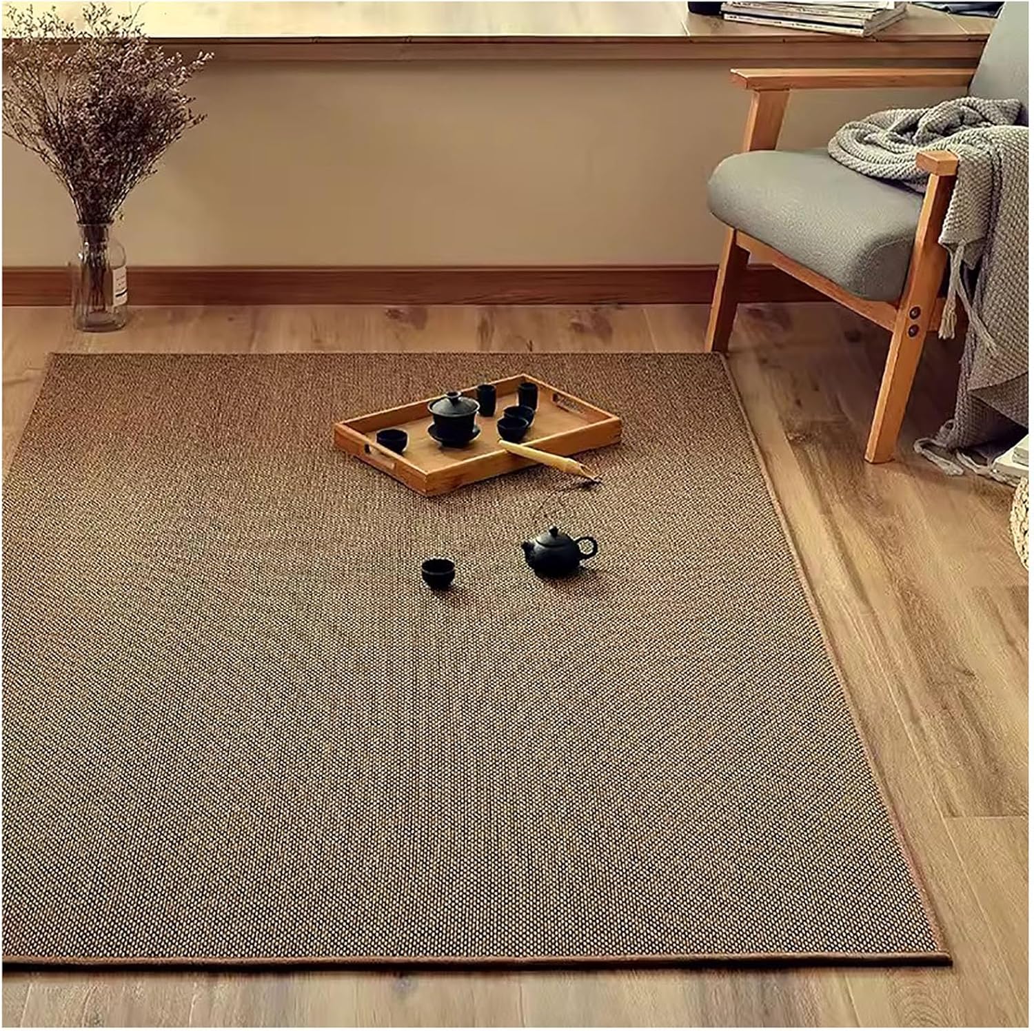 YIQIFLY Tatami Mat 80 x 200 cm Bamboo Rug Natural Bamboo Mat Bamboo Rug
