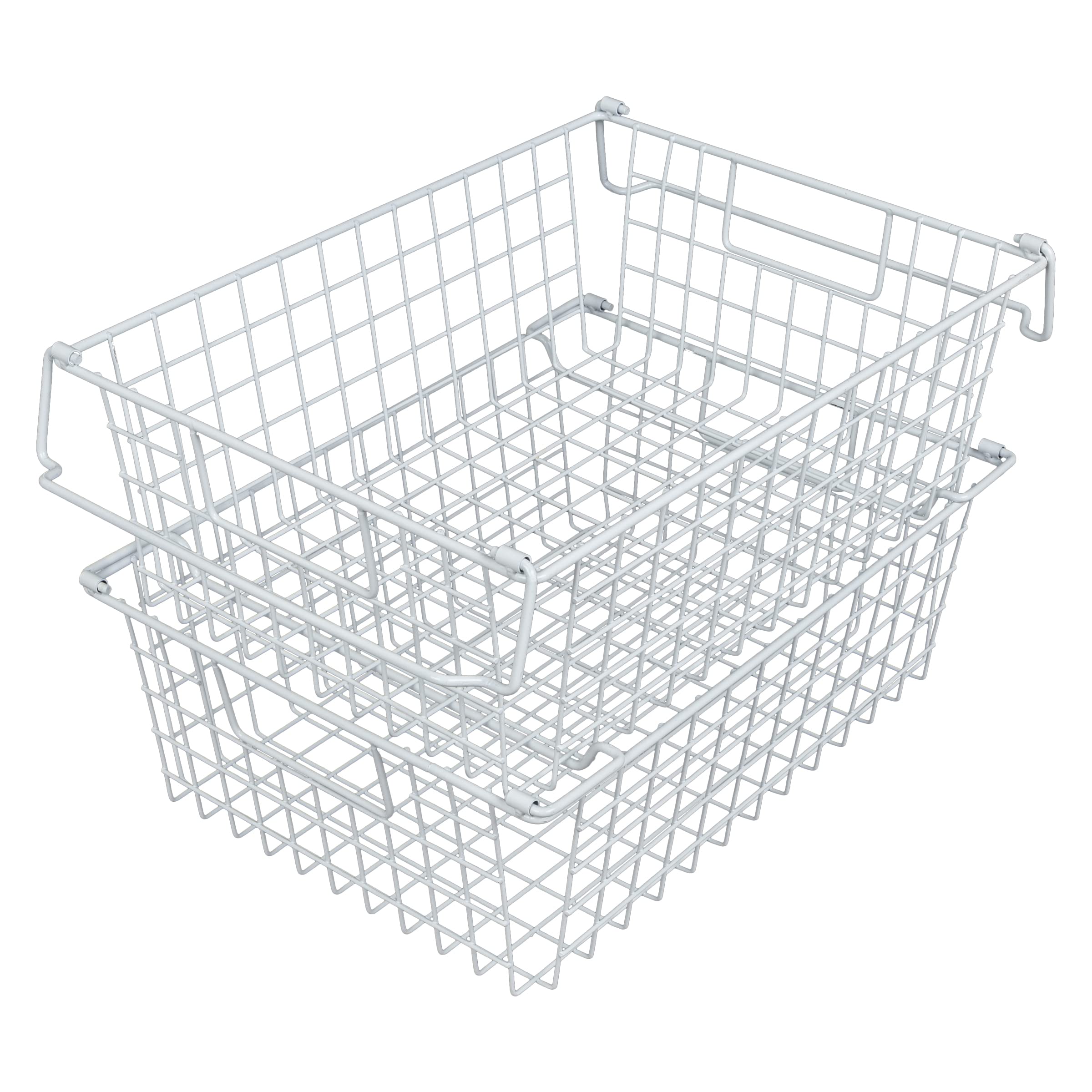2 Pcs 16x12 Large Stackable Wire Baskets