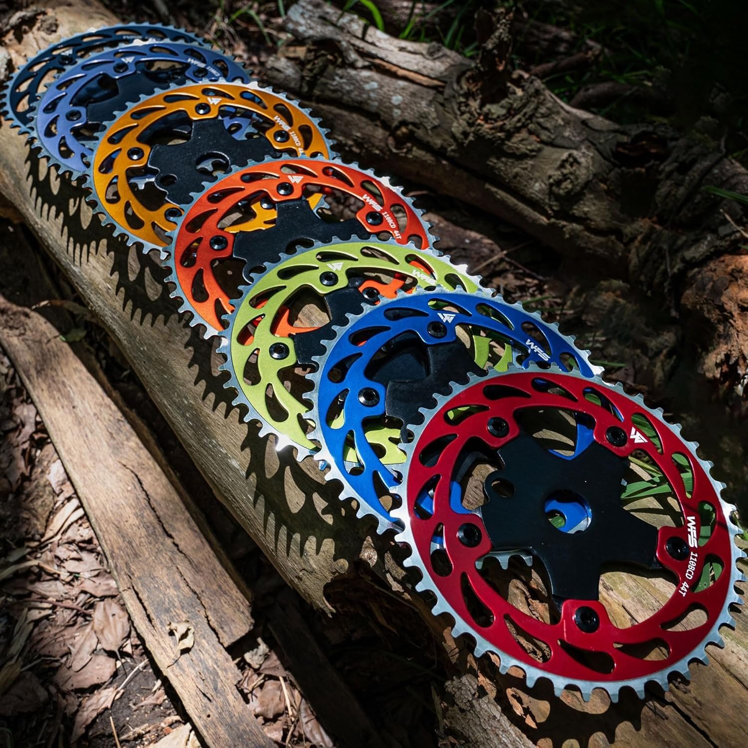 WFS Helix Chainring w/Spider Sprocket 44T 1/8" 110mm BCD 5 Arm Hole for Old School Mountain Bike, Road Bikes, MTB And BMX Single Speed Fixie