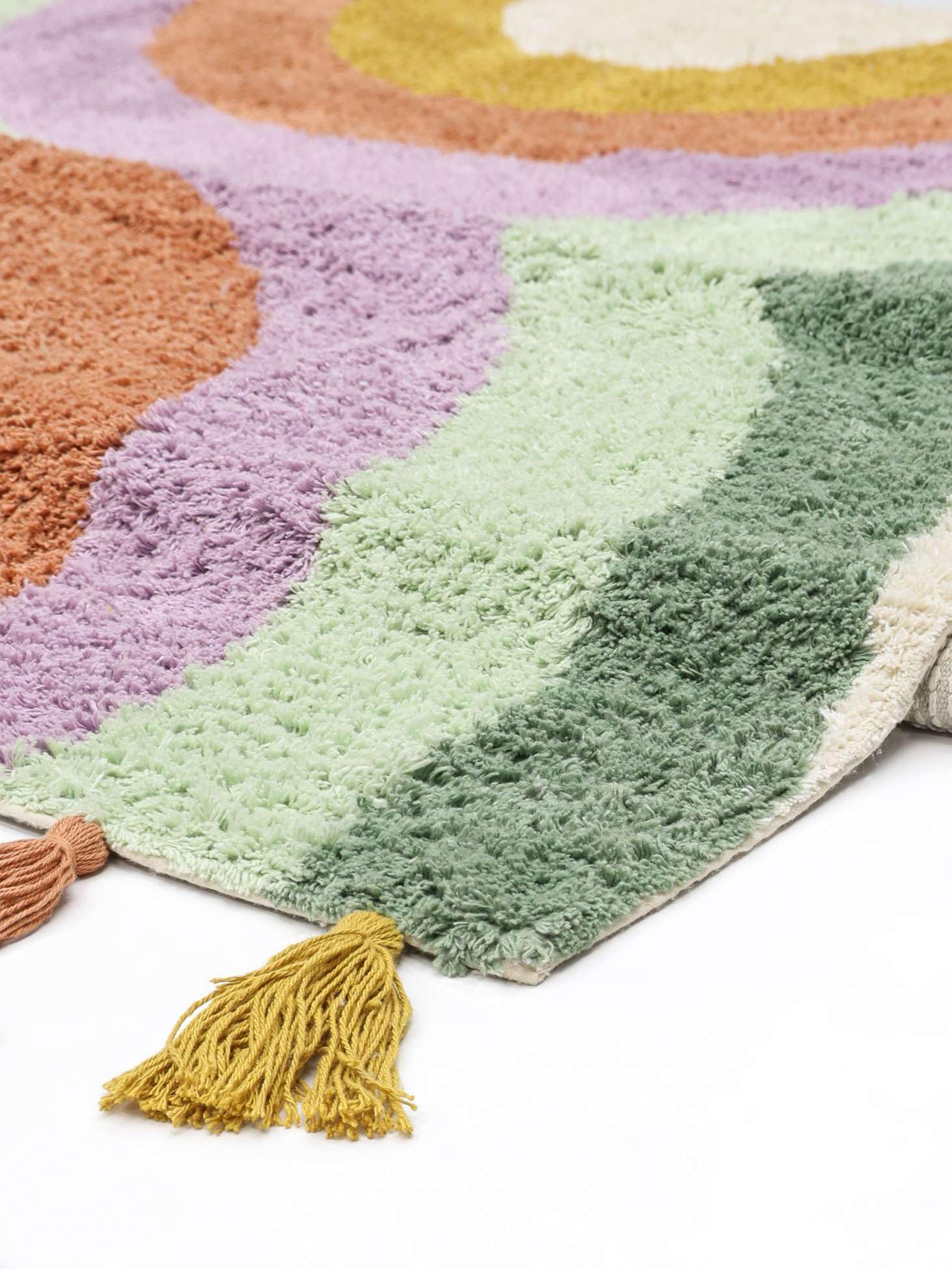 RugVista Rainbow Mirror Kinderteppich, 140 x 200 cm, Multi/Weiß | Moderne, Kinder, Rechteckig, Mittlerer Stapel, Maschinenwäsche, Oeko-Tex 100, Ohne gefährliche Chemikalien, Kinderzimmer