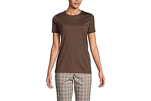 Womens Brown Tshirt Clothing Cotton Relaxed Supima