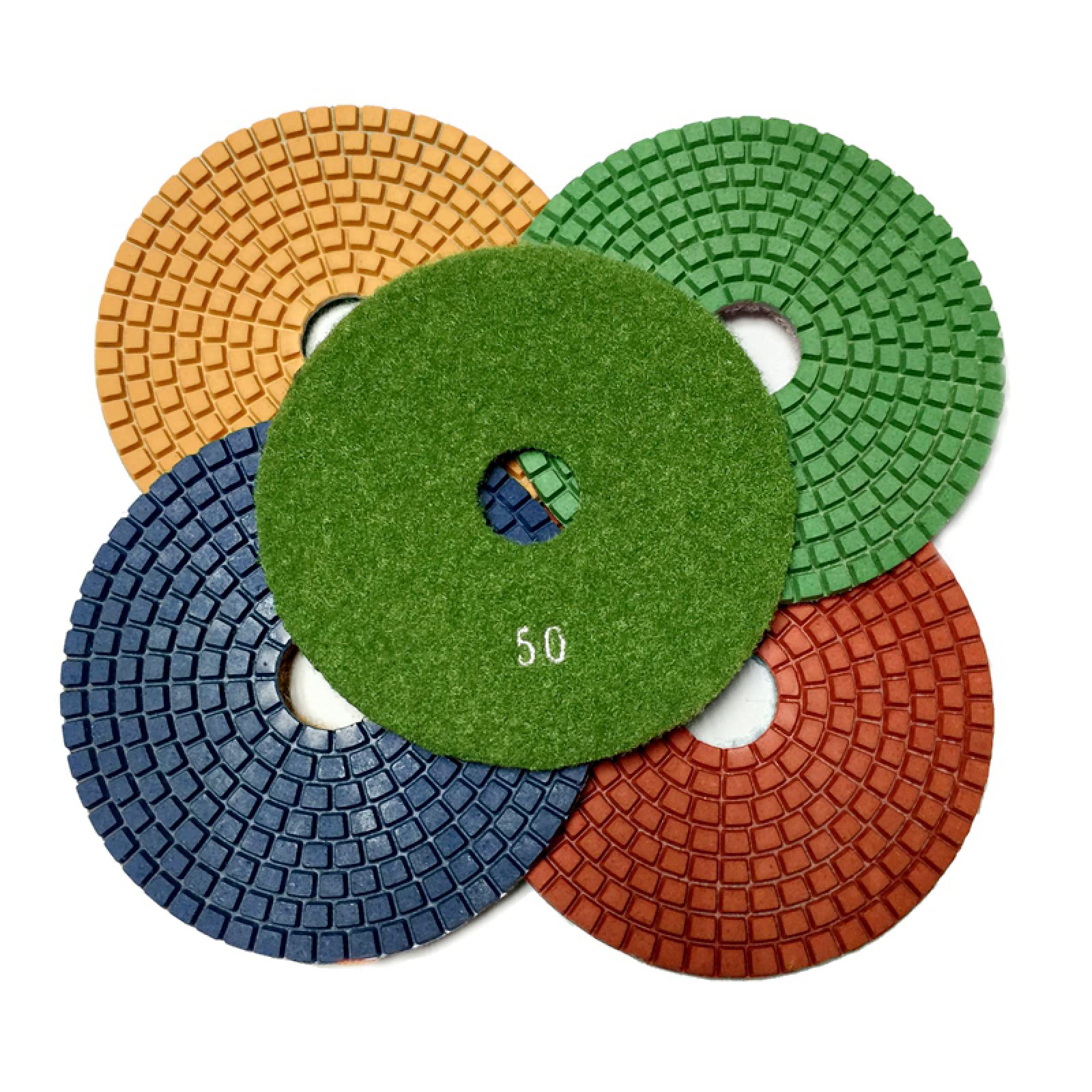 Diamentowe pady polerskie tarcze szlifierskie, 10 sztuk/partia 5-calowa diamentowa podkładka polerska Mokre granitowe podkładki polerskie 125 mm diamentowe podkładki polerskie Marmur Beton 5DS1(100)