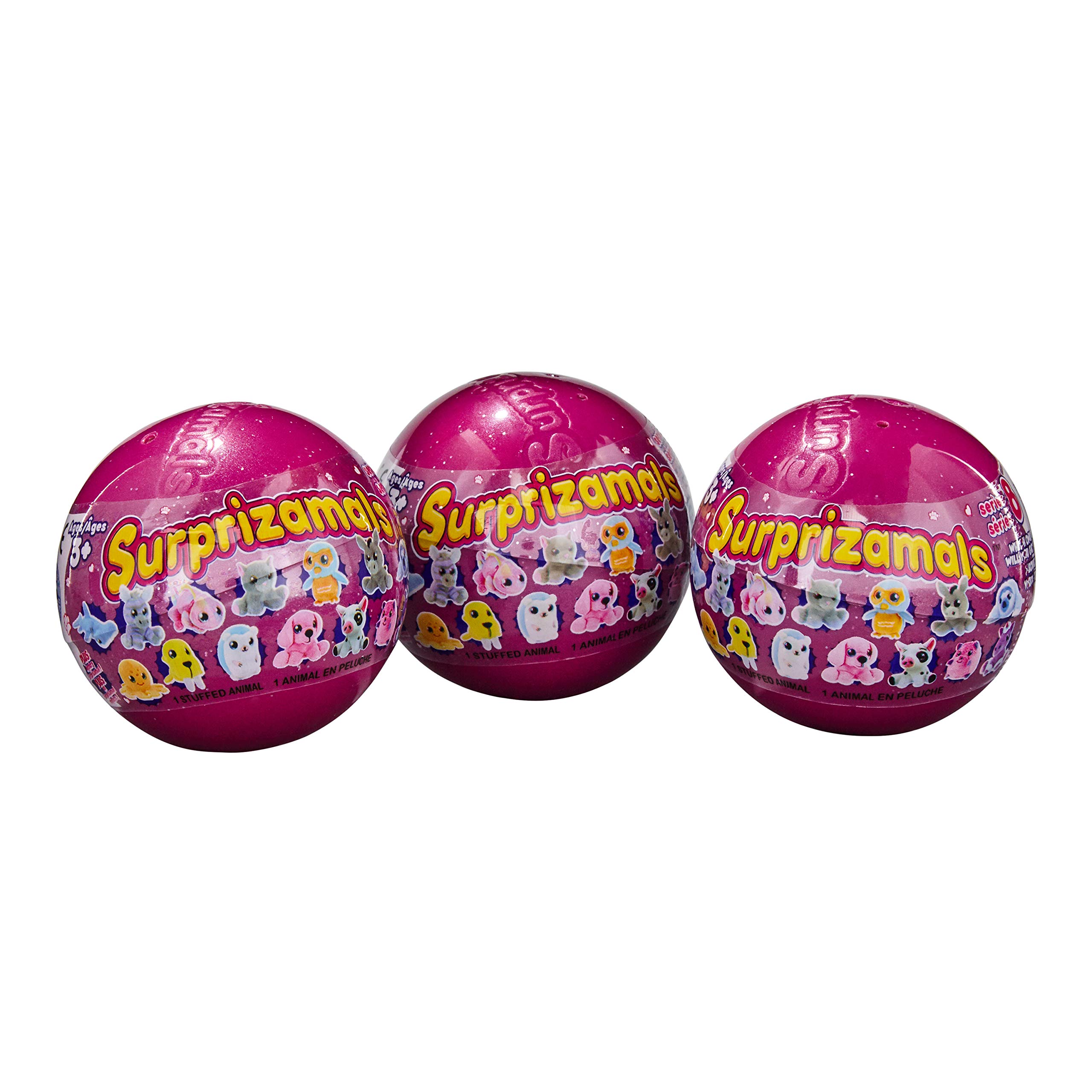 Surprizamals, 3-Pack - Mystery Balls with Collectible Plush Toy