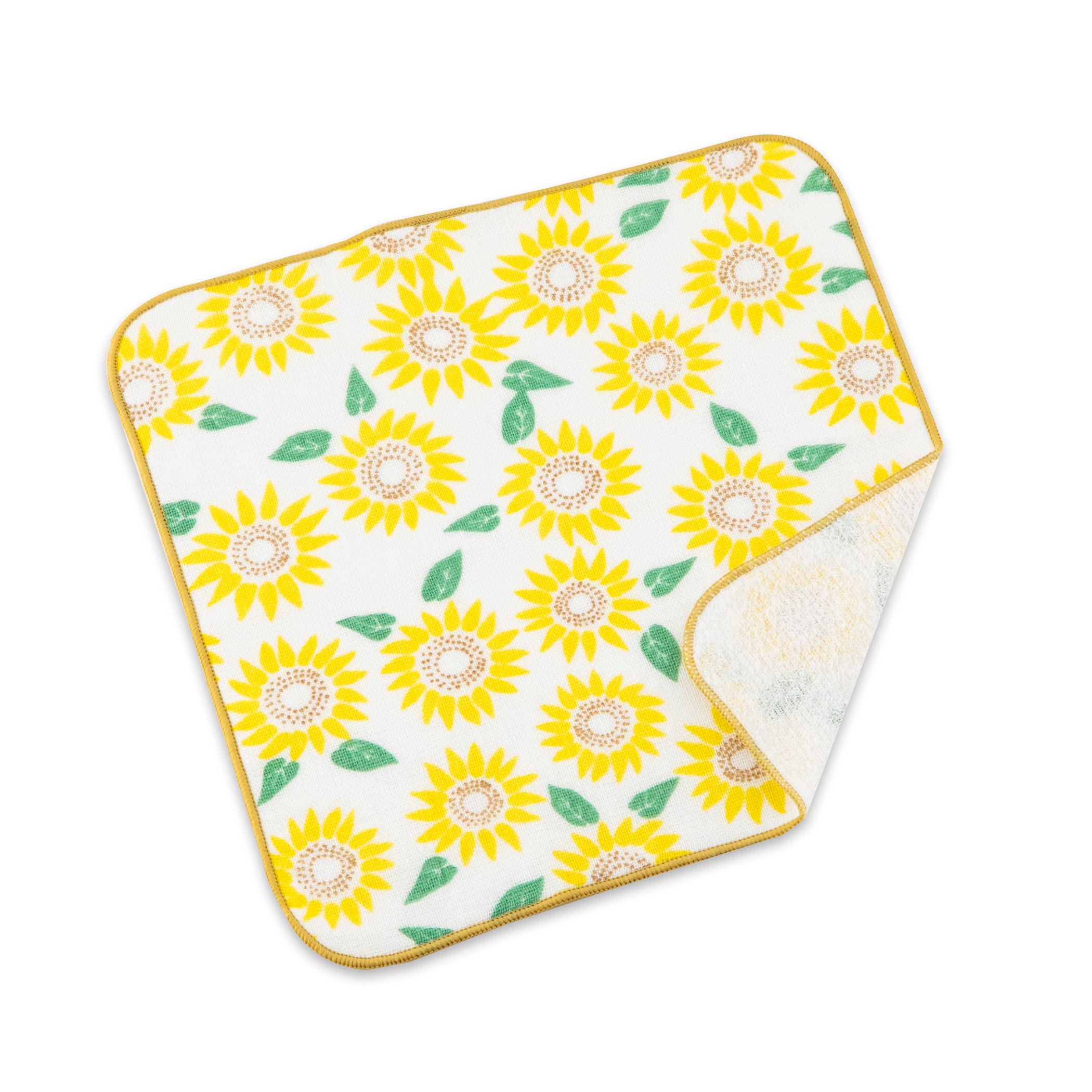Handkerchief 100% cotton (Sunflowers) for women Senshu Quick-Drying highly Absorbent