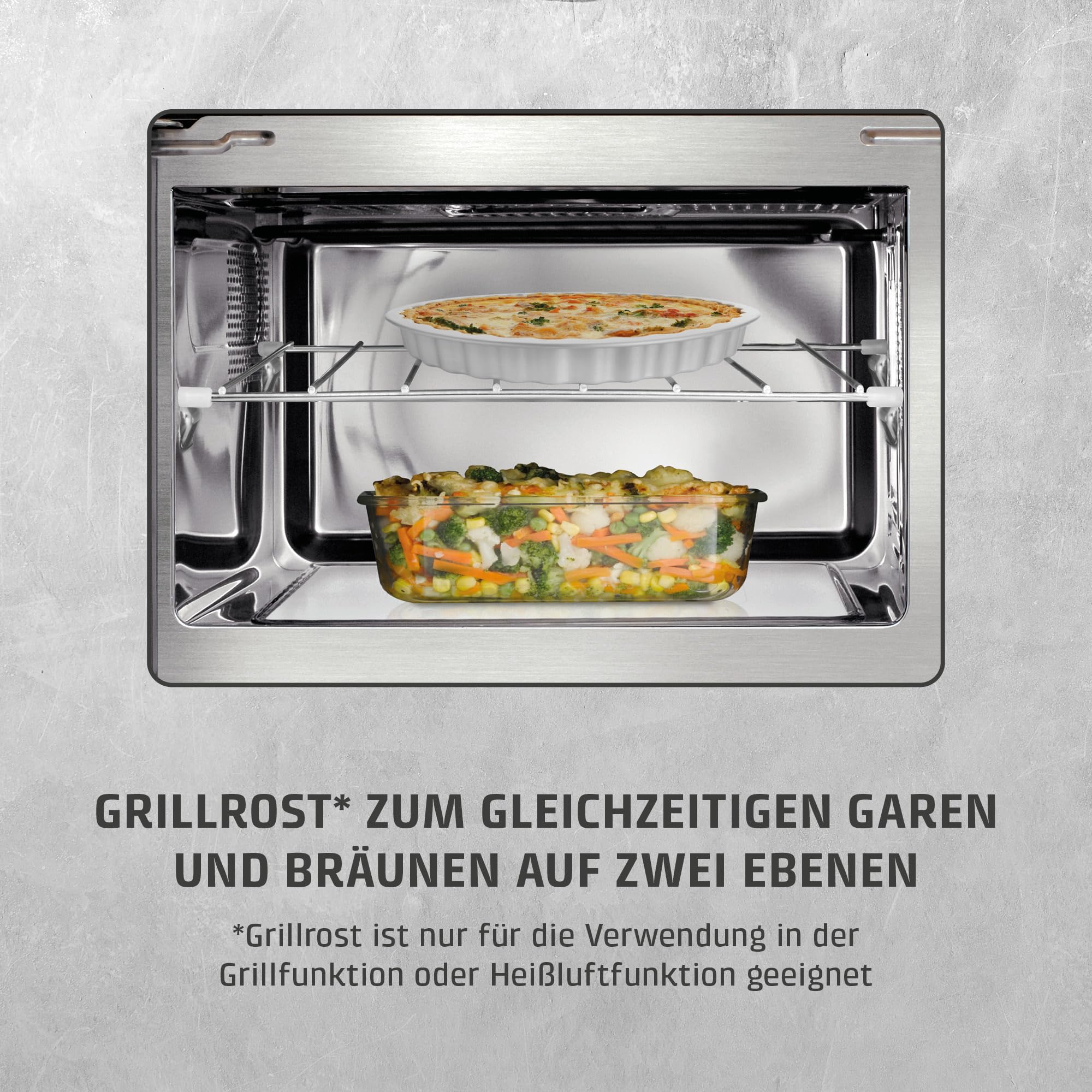 CASO MG20 Ceramic menu 2-in-1 Mikrowelle mit Grill 800 W 1000 W 20 L Edelstahl