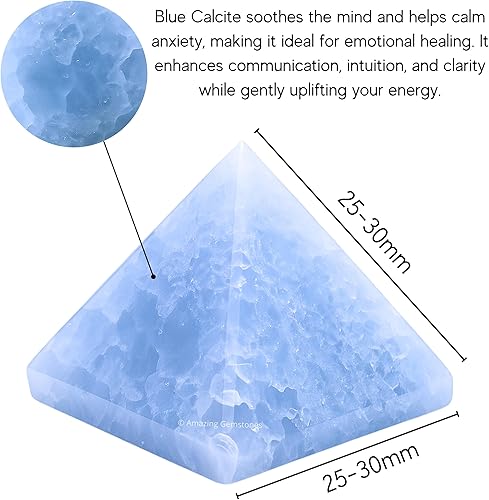 Miniatura 500 de Amazing Gemstone Piedras curativas de cristal de pirámide de labradorita, gran figura piramidal de 1 pulgada de pirámide de piedra natural