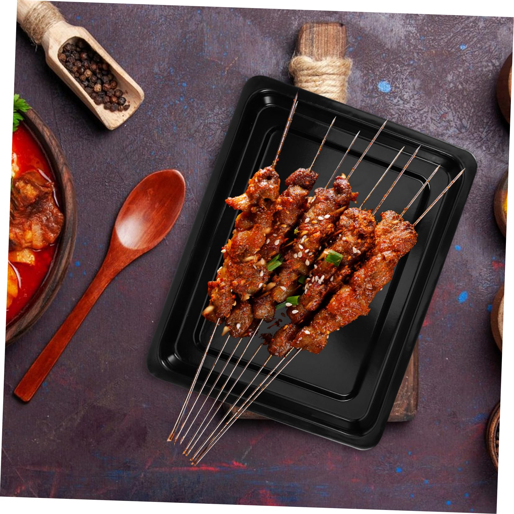 IWOWHERO Rectangle Baking Pan for Induction Cooking Versatile Roasting Tin for Meats Vegetables Easy to Clean Enamelware Baking Supplies for Parties Gatherings Deep Design