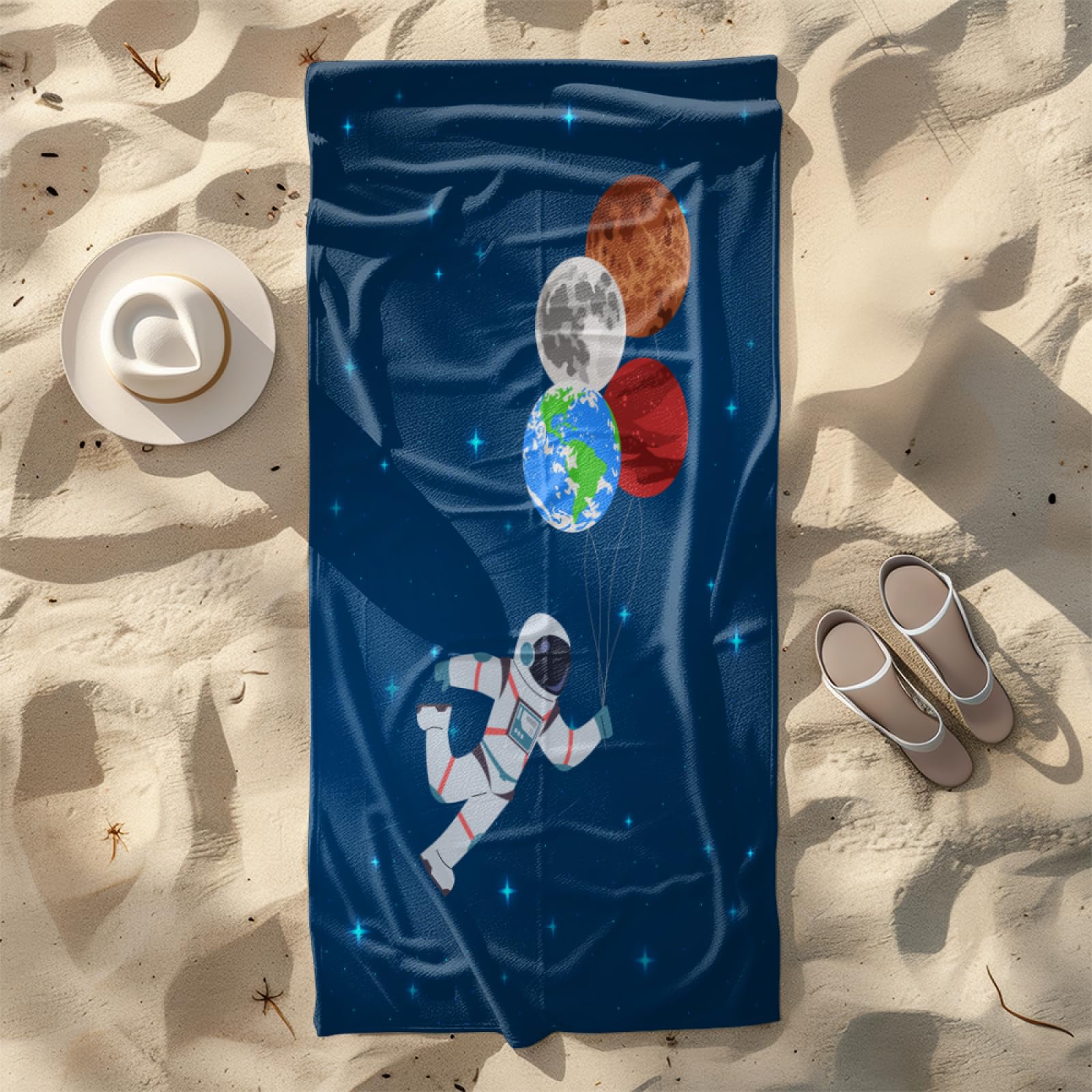 Telo Mare Microfibra 210x230 Blu Marrone Telo Spiaggia Grande Antisabbia,XXL Asciugamano Mare, Asciugatura Rapida, Stuoia Spiaggia Leggero E Portatile