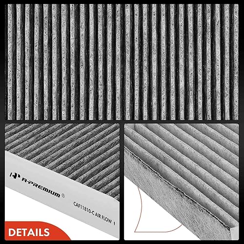 Miniatura 8 de A-Premium Filtro de aire de cabina con carbón activado compatible con modelos Jeep, Dodge y Fiat - Compass 2017-2022, Renegade 2015-2023, Hornet