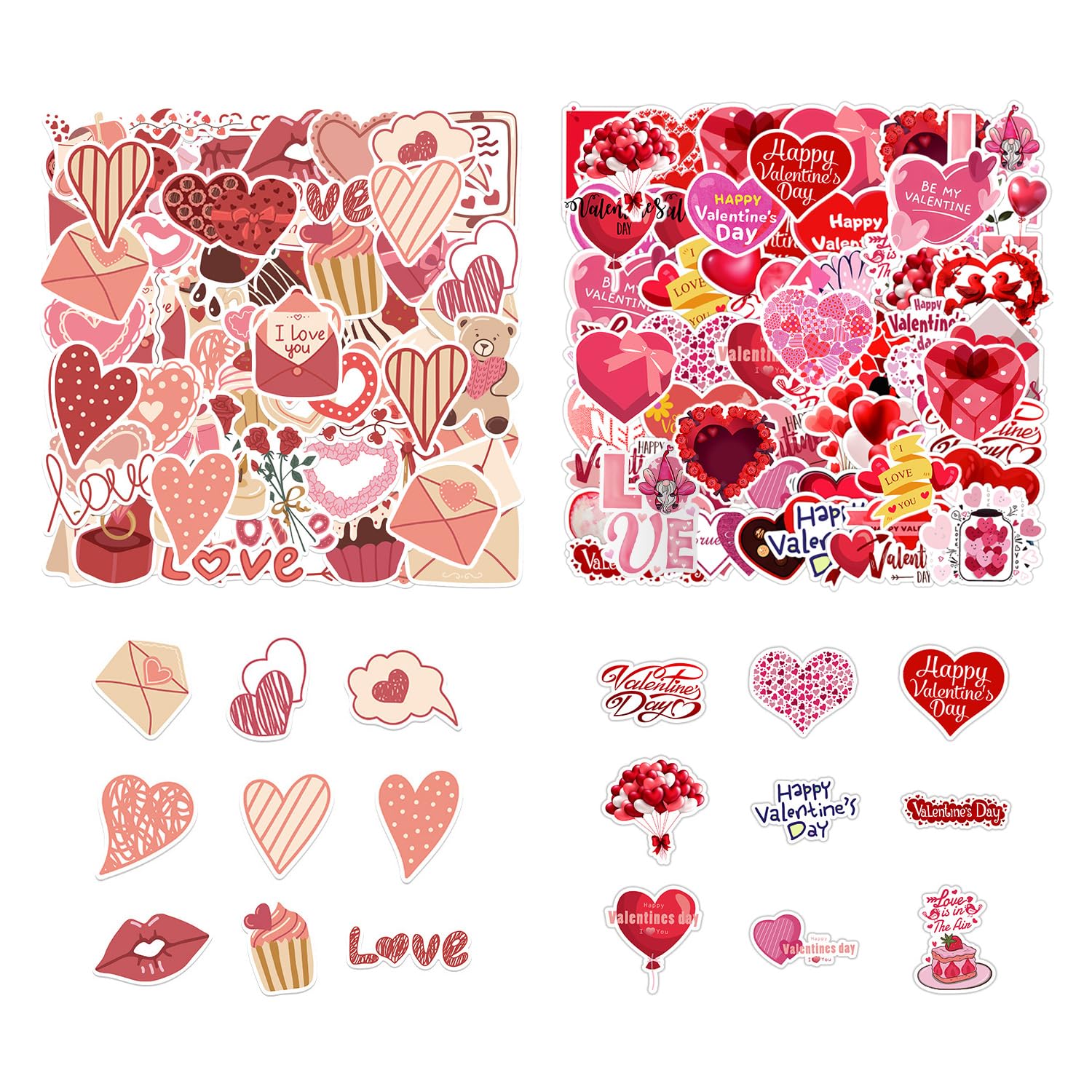 YSDYY 2 Sets Of Caring Stickers, Creative Cartoon Stickers, Diy Water Cup Laptop Decoration Stickers, Clipboard Stickers, Wedding Valentine'S Festival Sticker Decoration