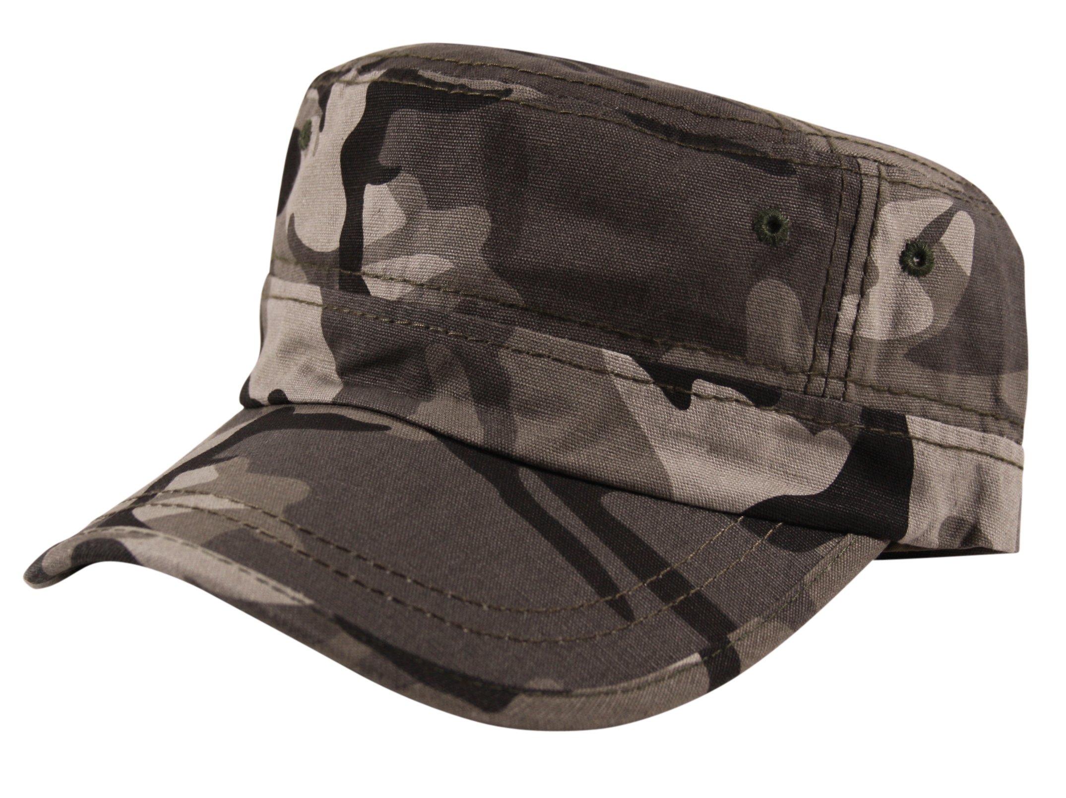 Itzu Men's Grey Camouflage Adult Military Cadet Army Camo Cap Hat 100% Cotton In Camouflage Grey