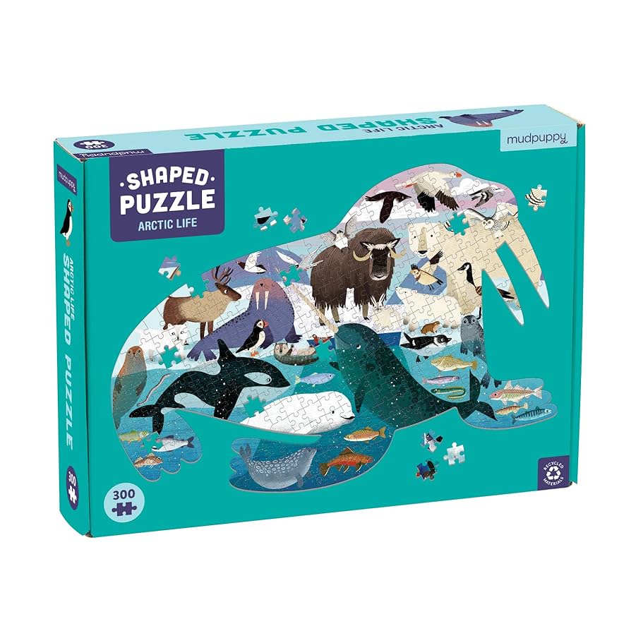 Amazon.com: Arctic Life 300 Piece Shaped Scene Puzzle from