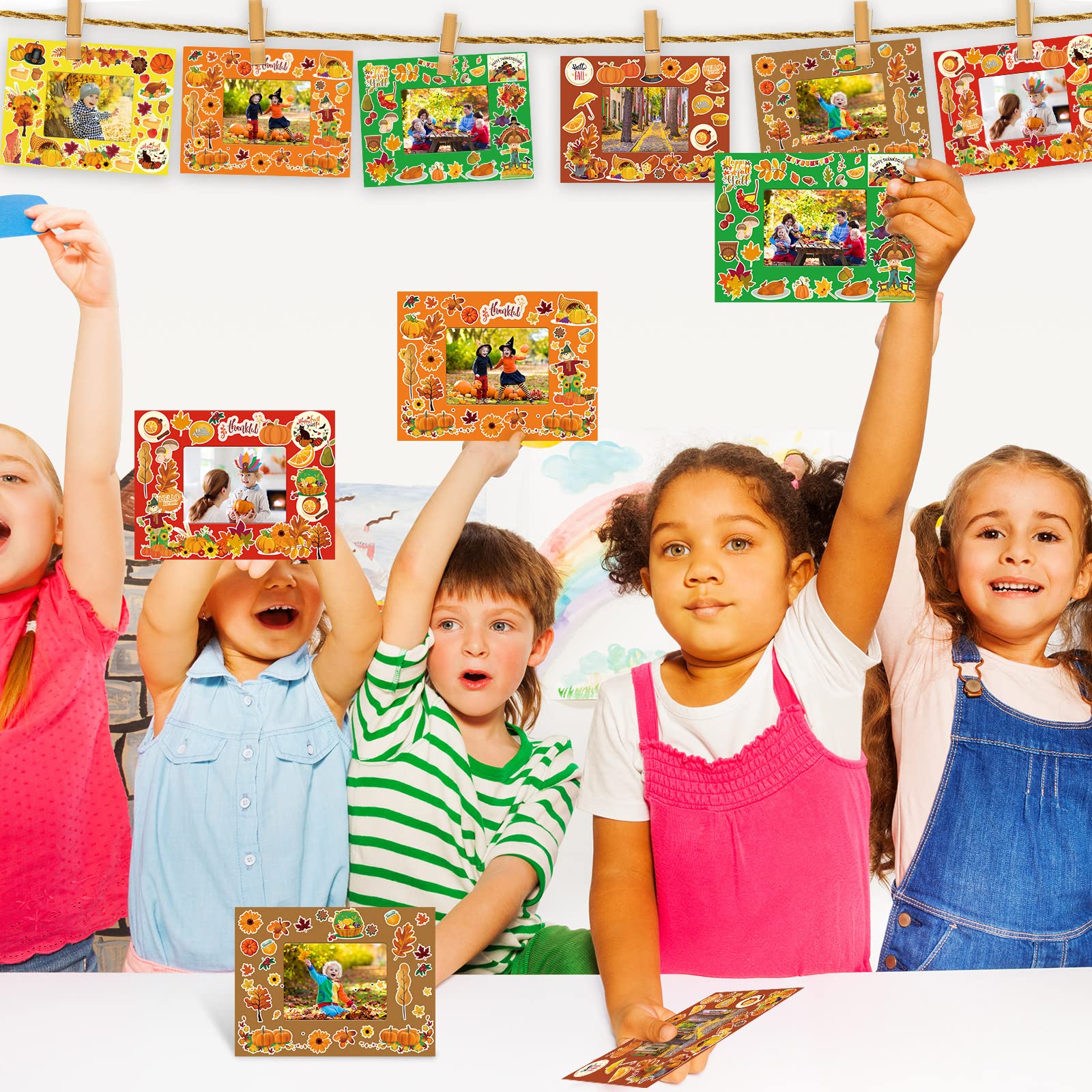 Snapklik.com : 24 Pack Fall Picture Photo Frames Craft Kit DIY ...