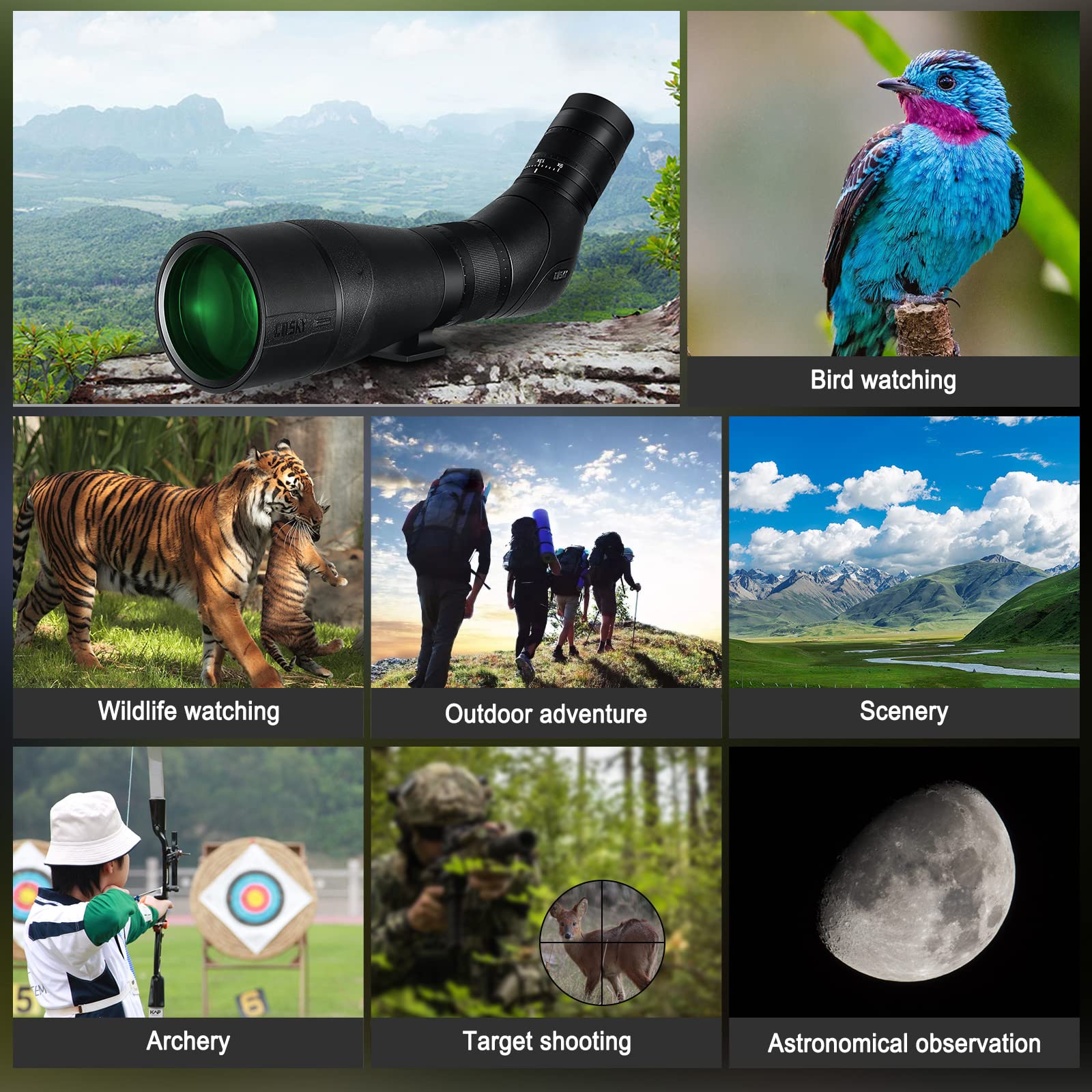 Gosky EagleView 2021 Newest Updated Spotting Scope Spotter Scope with